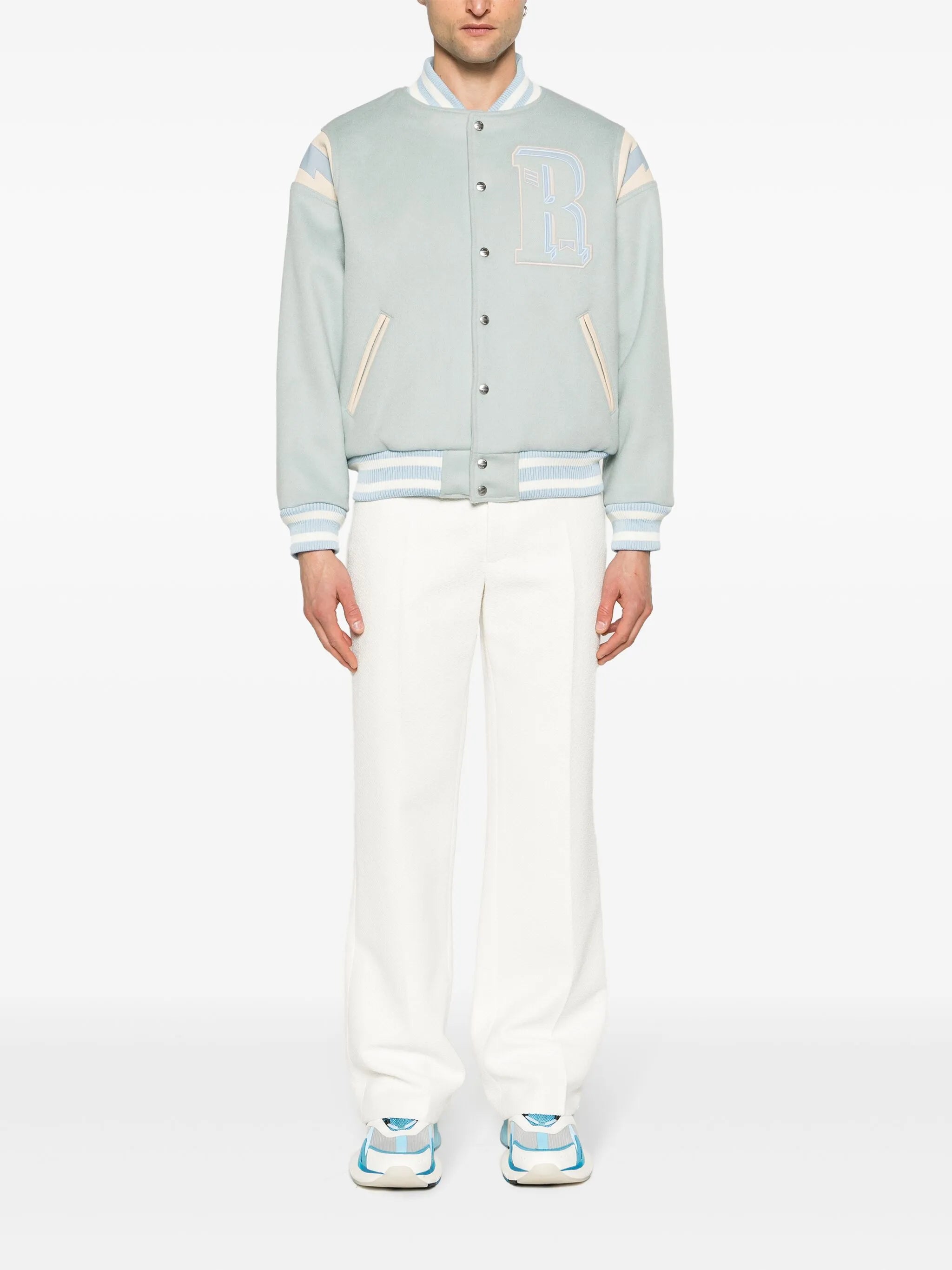 Lightning wool-blend varsity jacket