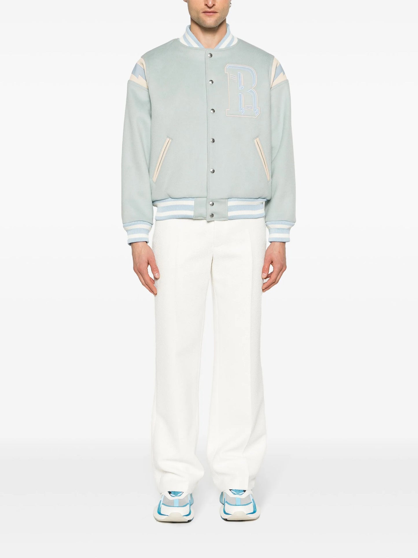 Lightning wool-blend varsity jacket