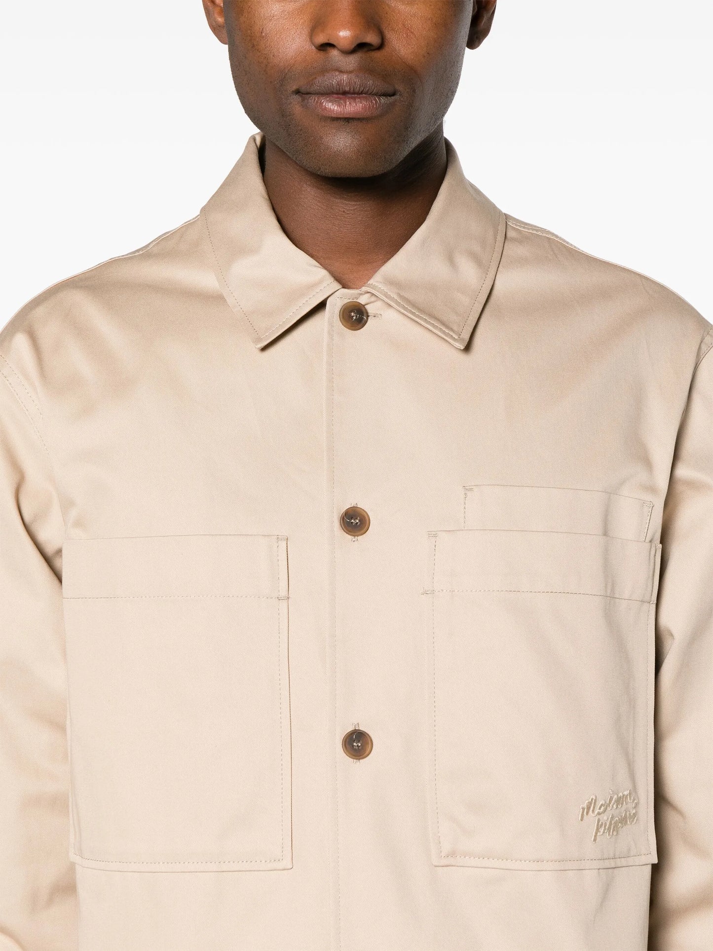 button-up cotton overshirt