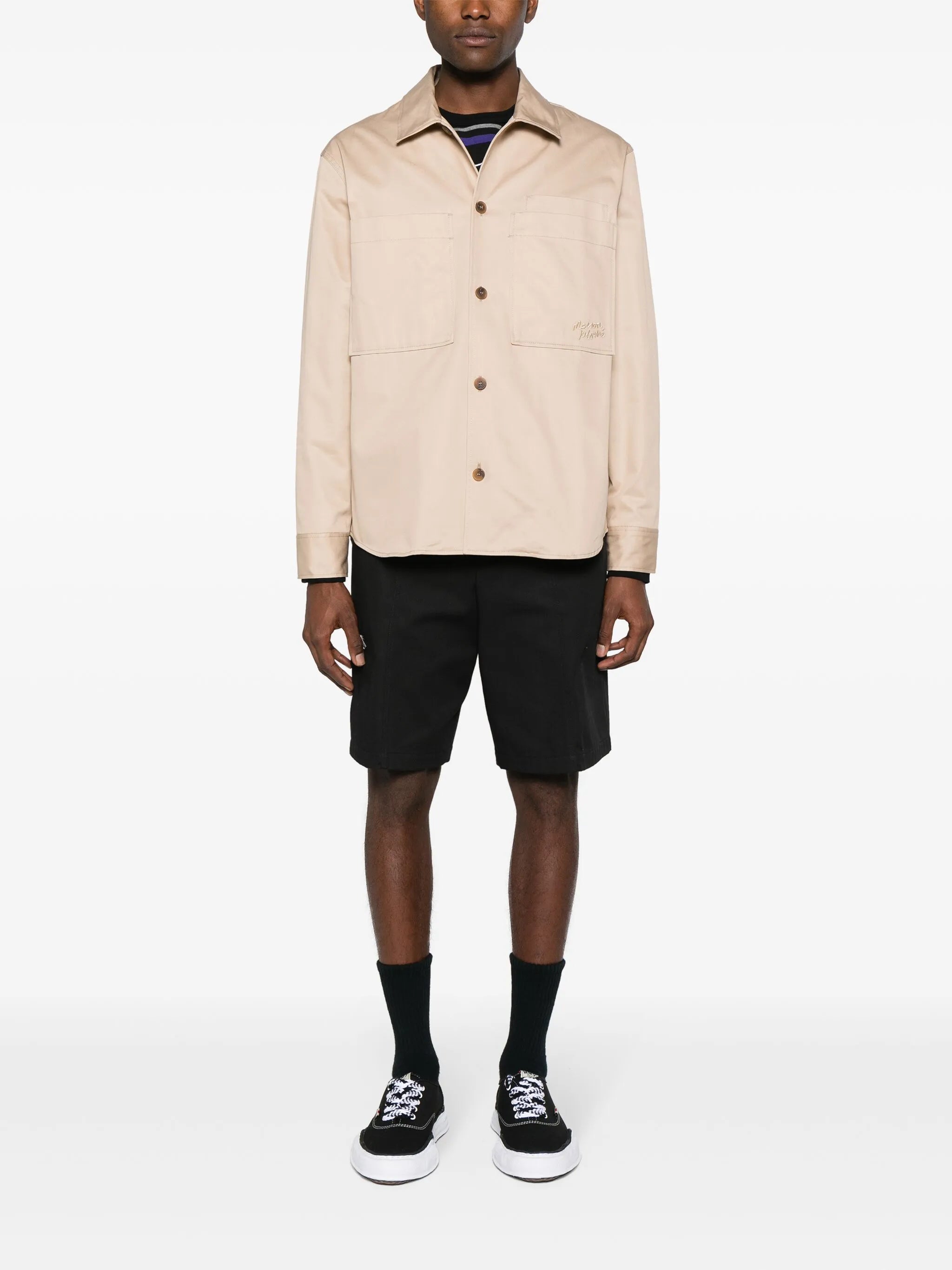 button-up cotton overshirt