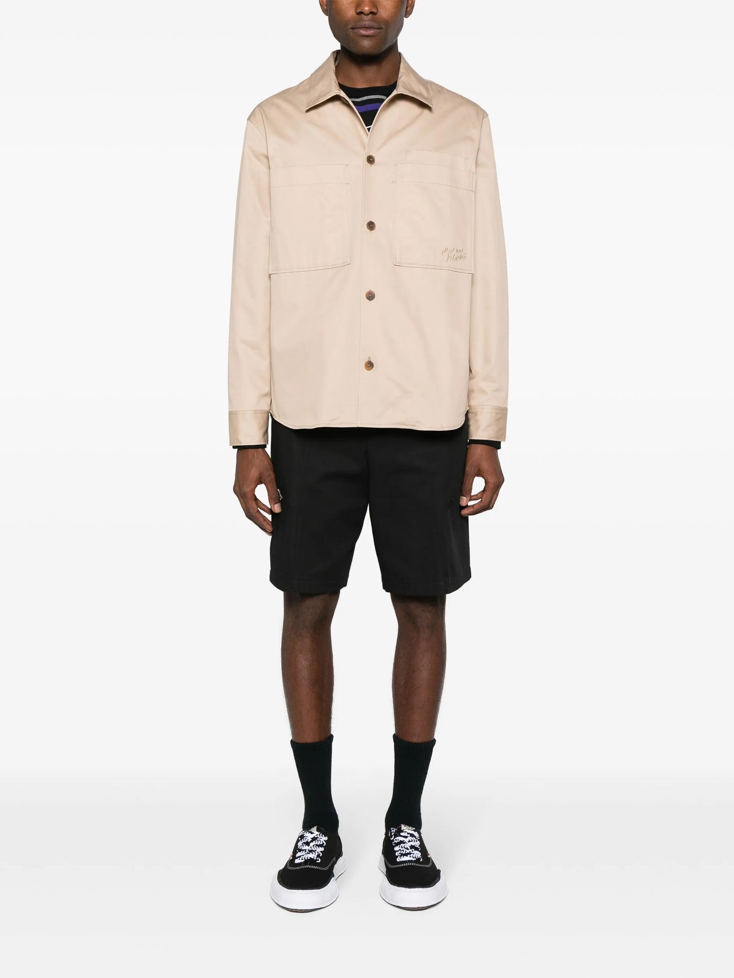 button-up cotton overshirt