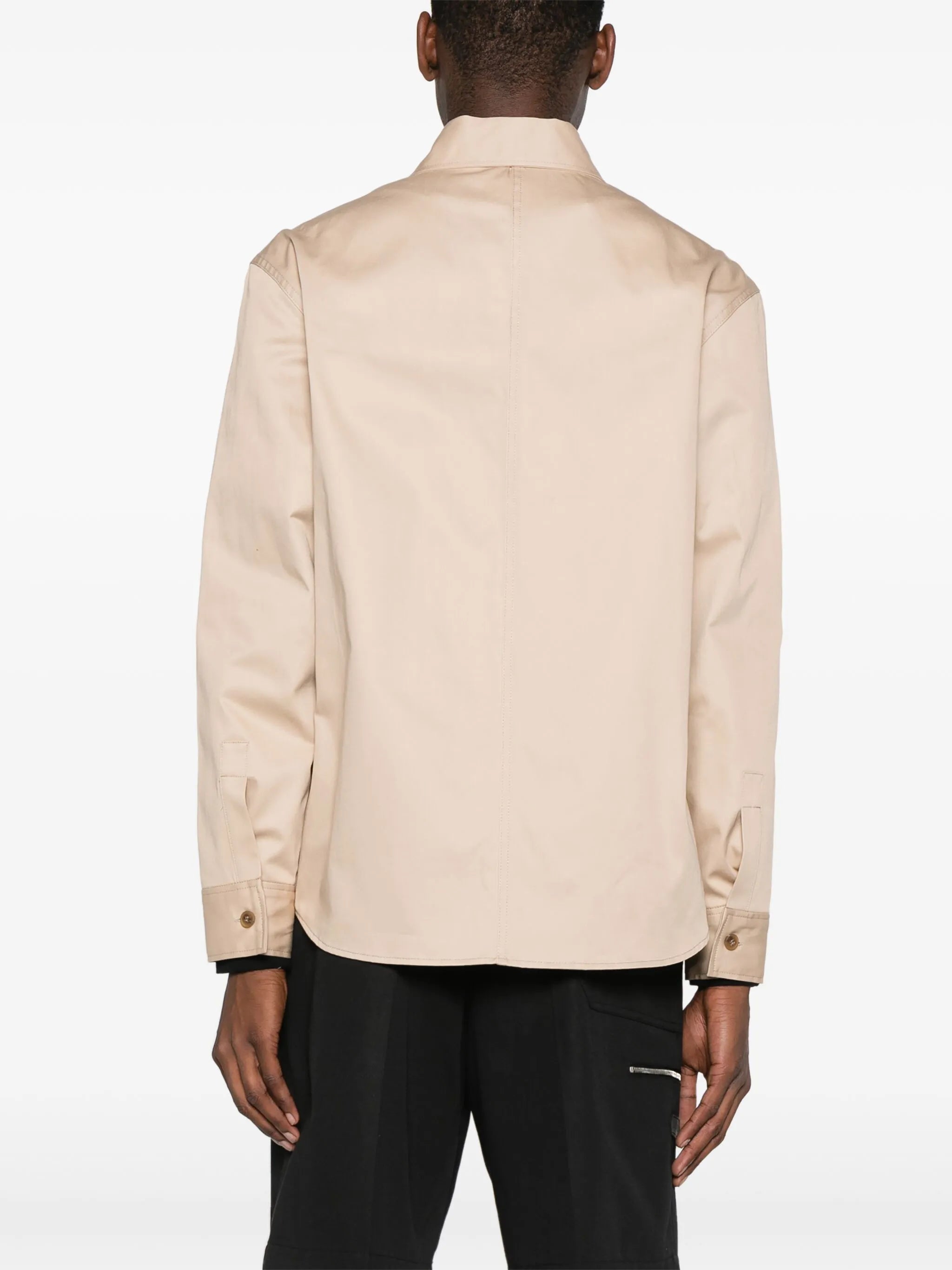 button-up cotton overshirt