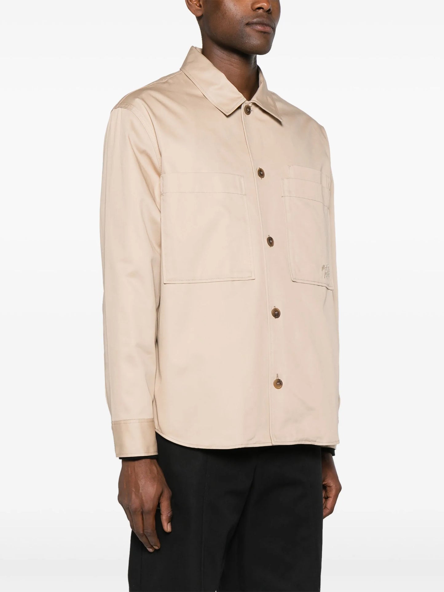 button-up cotton overshirt