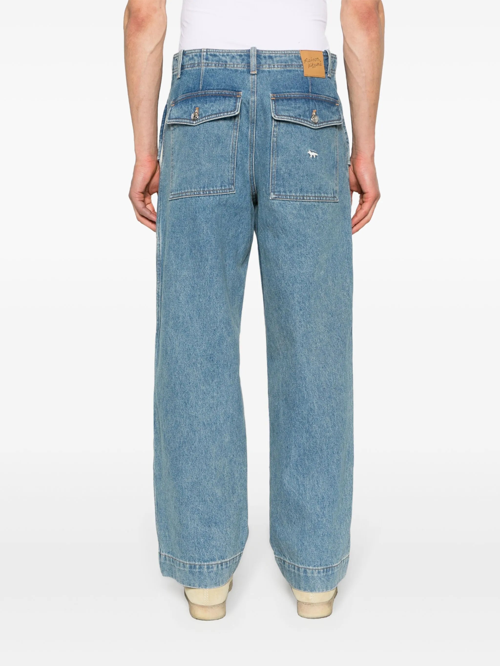 low-rise wide-leg jeans
