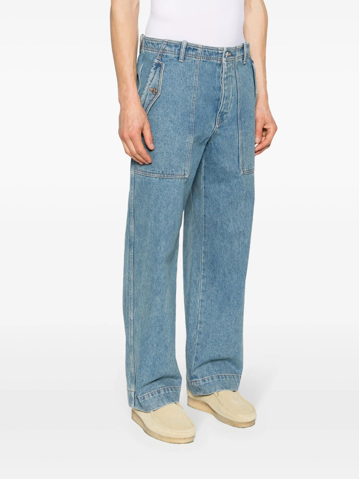 low-rise wide-leg jeans
