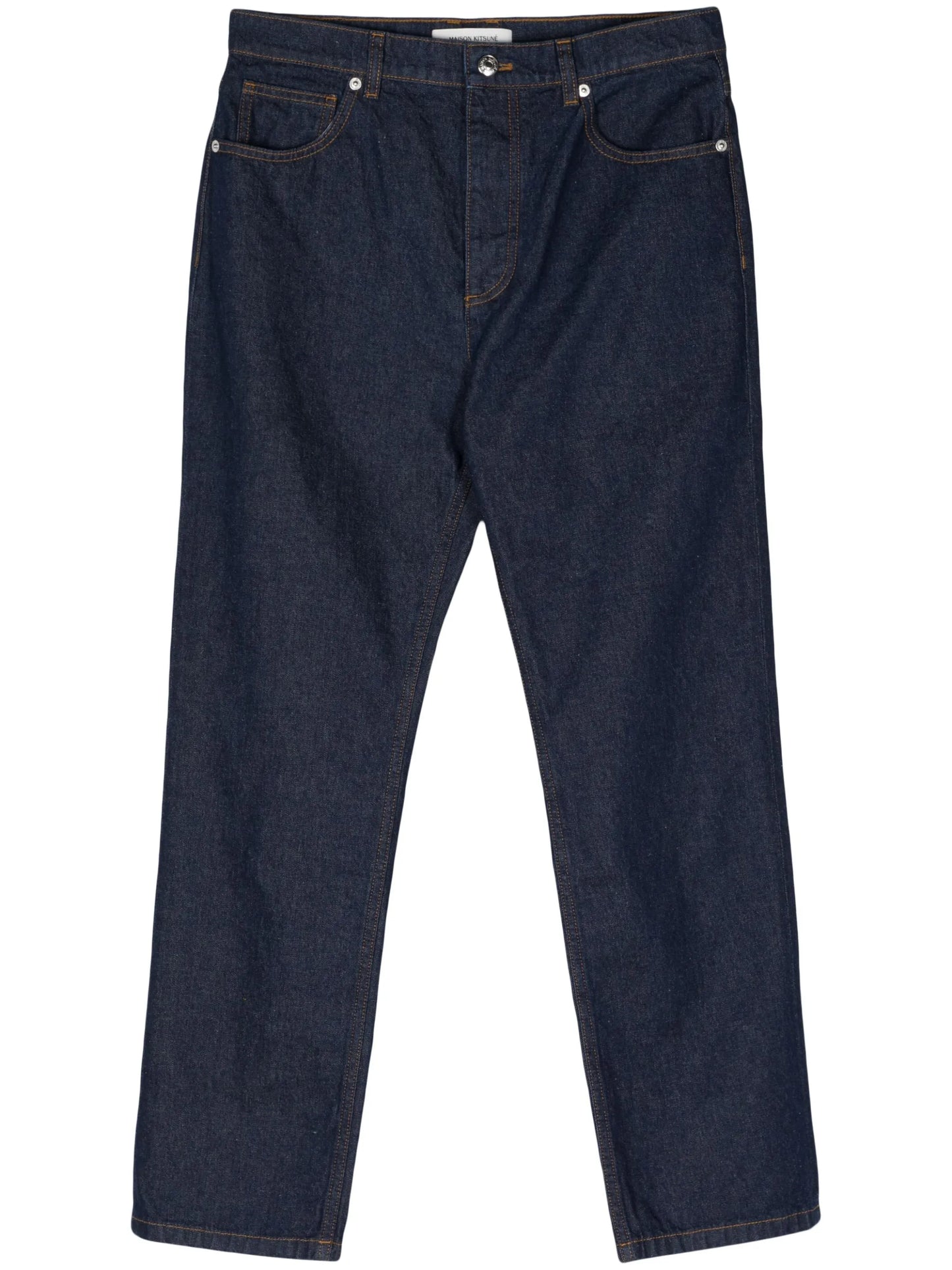mid-rise straight-leg trousers