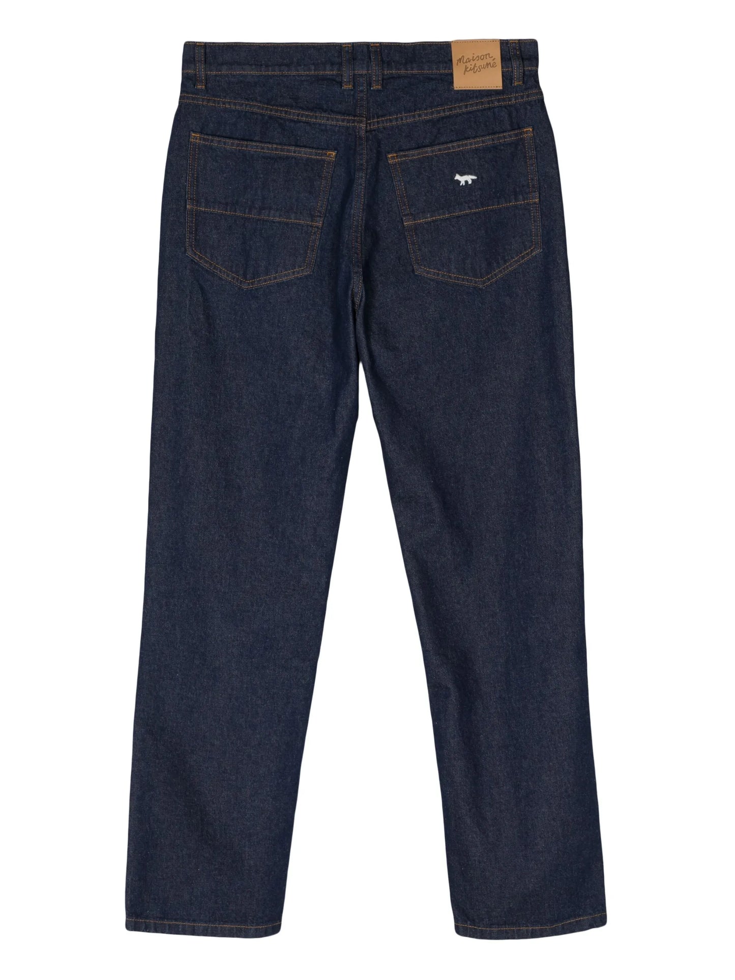 mid-rise straight-leg trousers