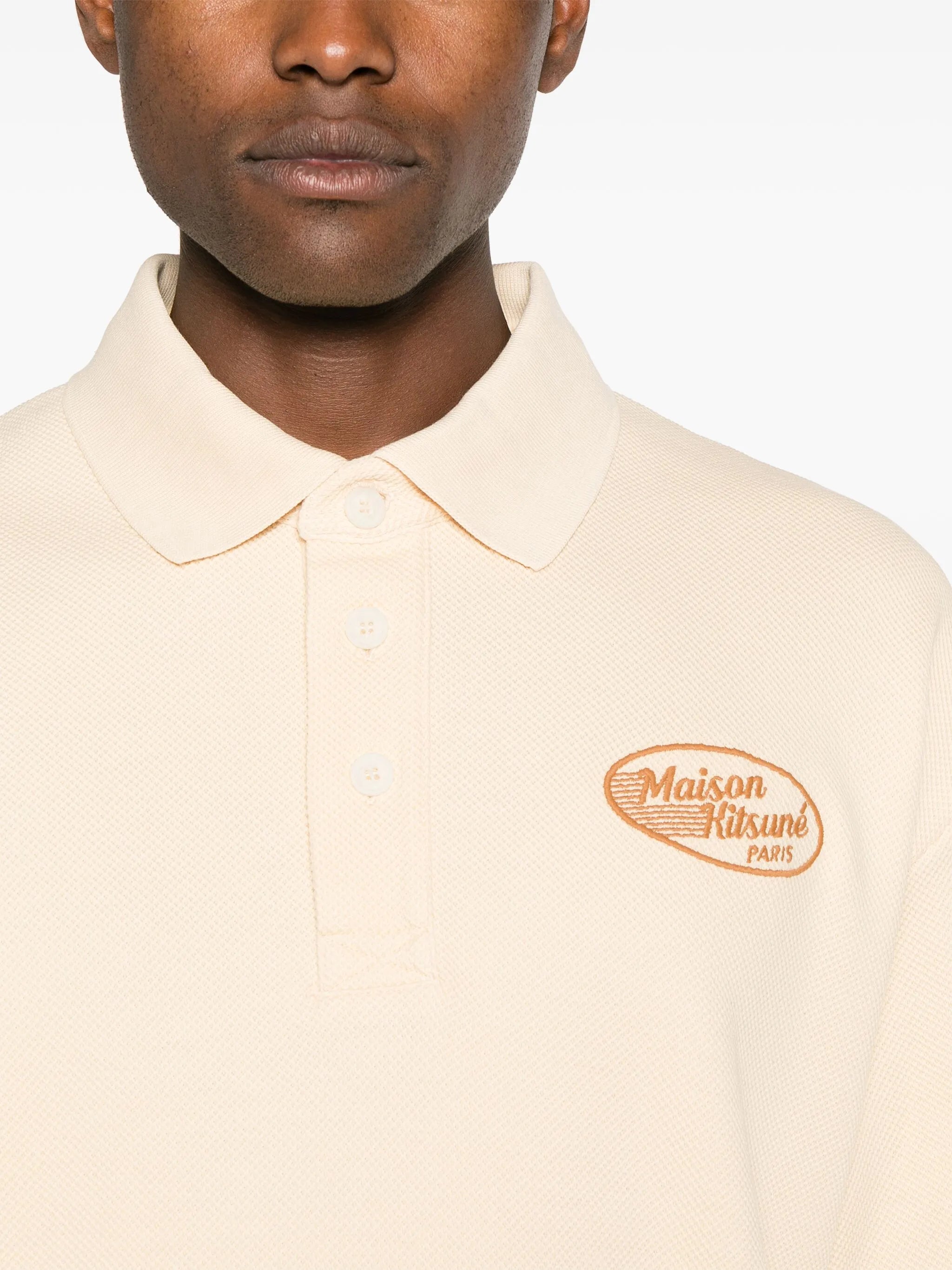 logo-embroidered cotton polo shirt