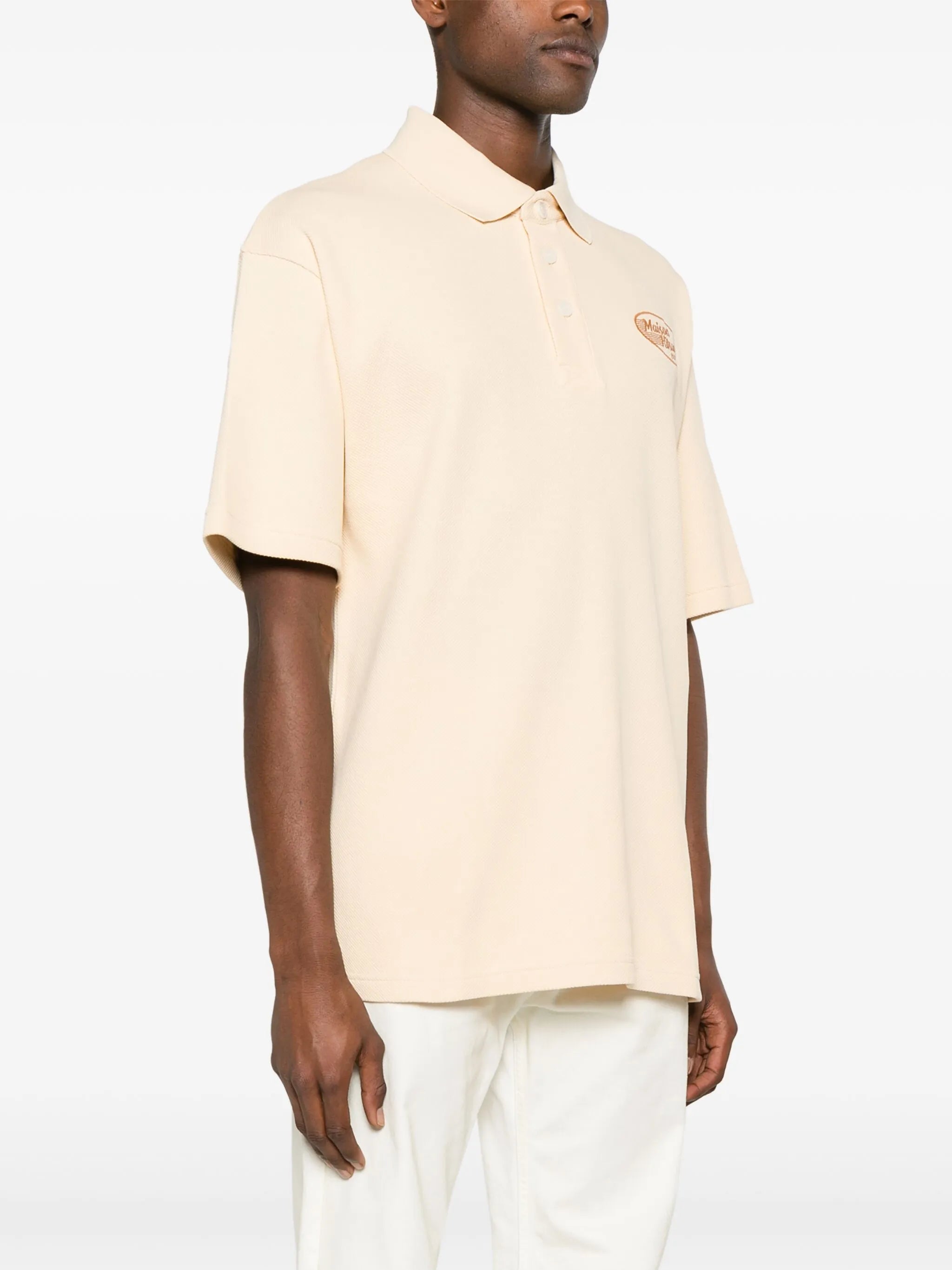 logo-embroidered cotton polo shirt