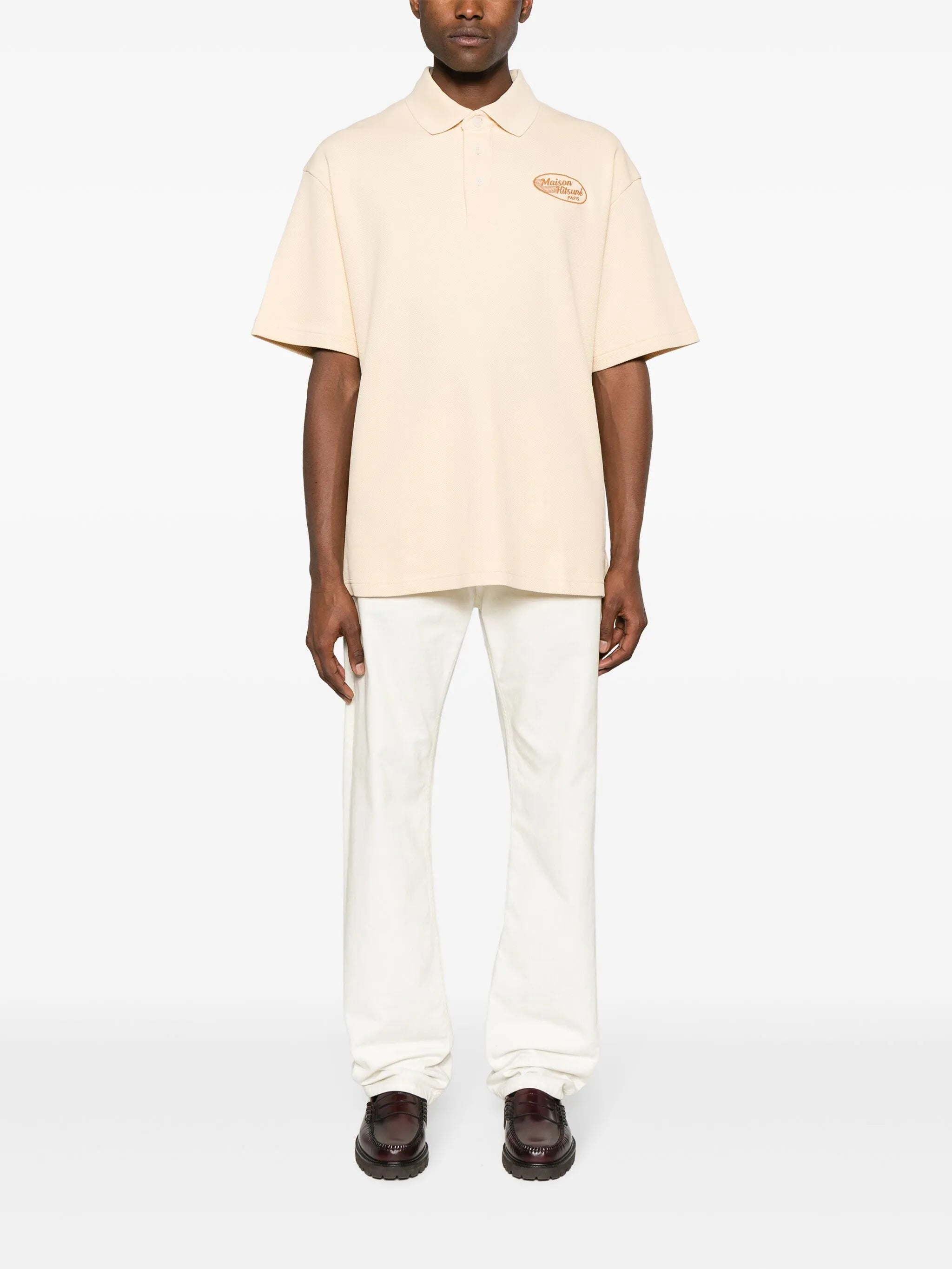 logo-embroidered cotton polo shirt