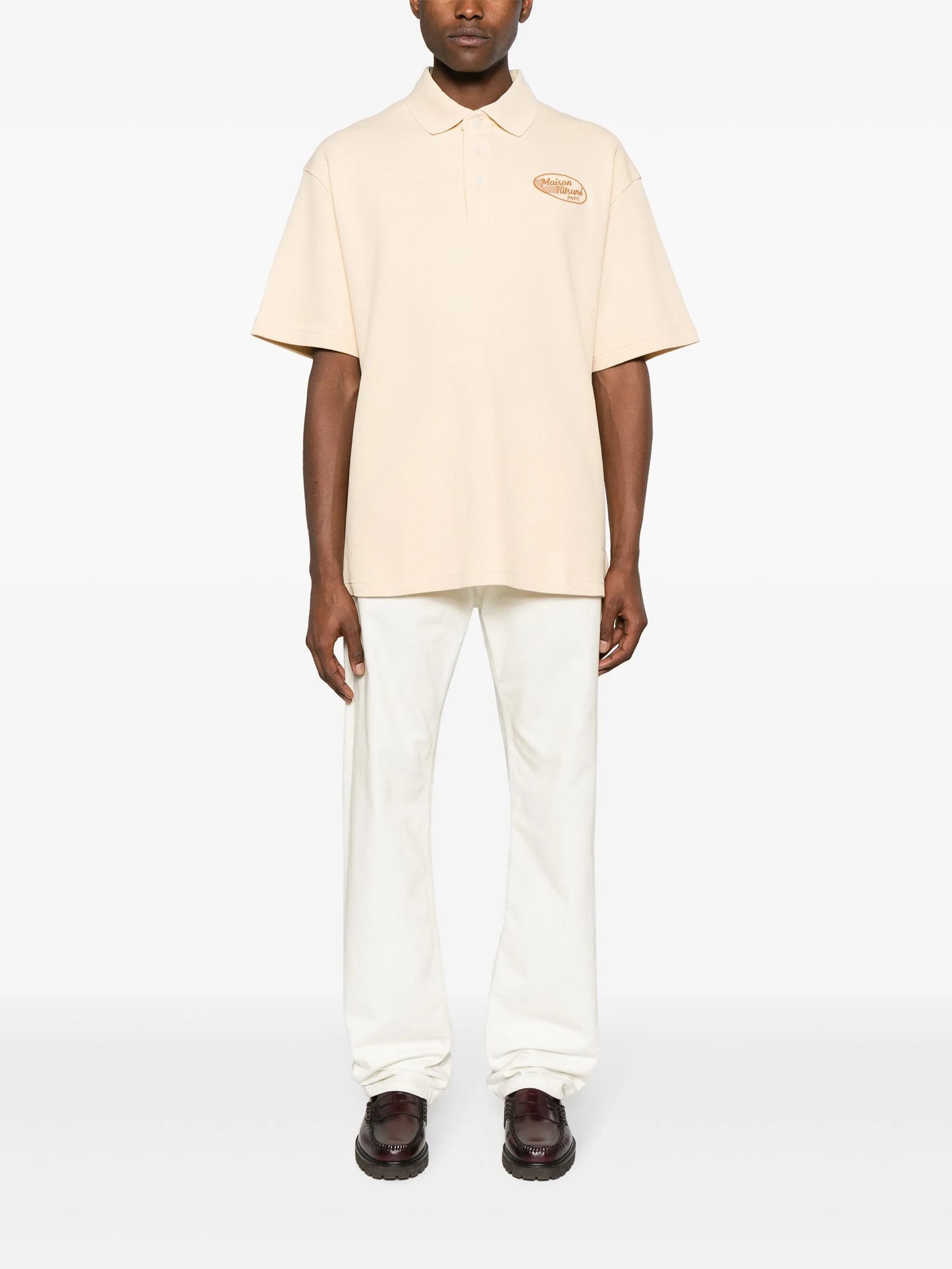 logo-embroidered cotton polo shirt