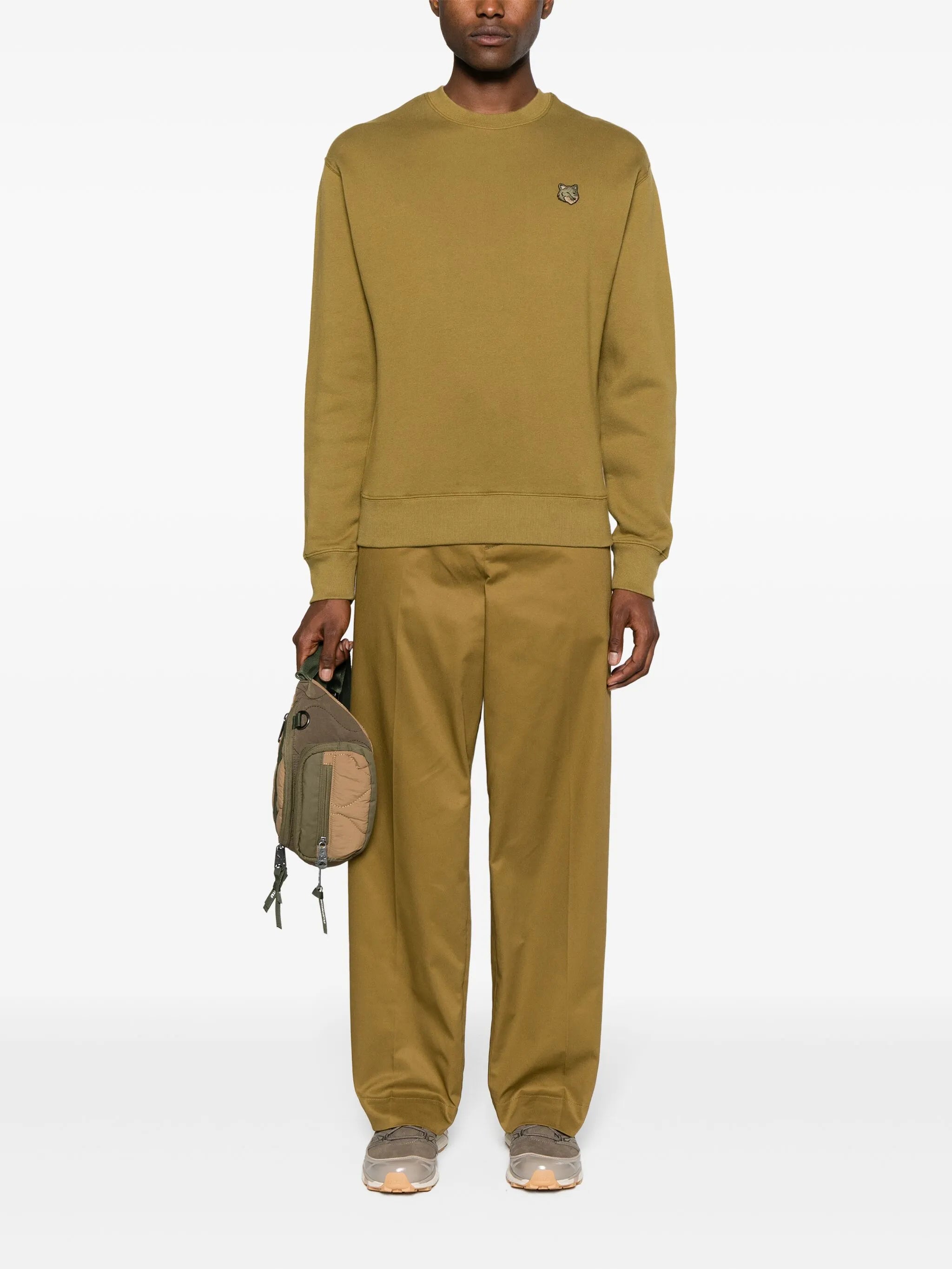 logo-patch cotton sweatshirt