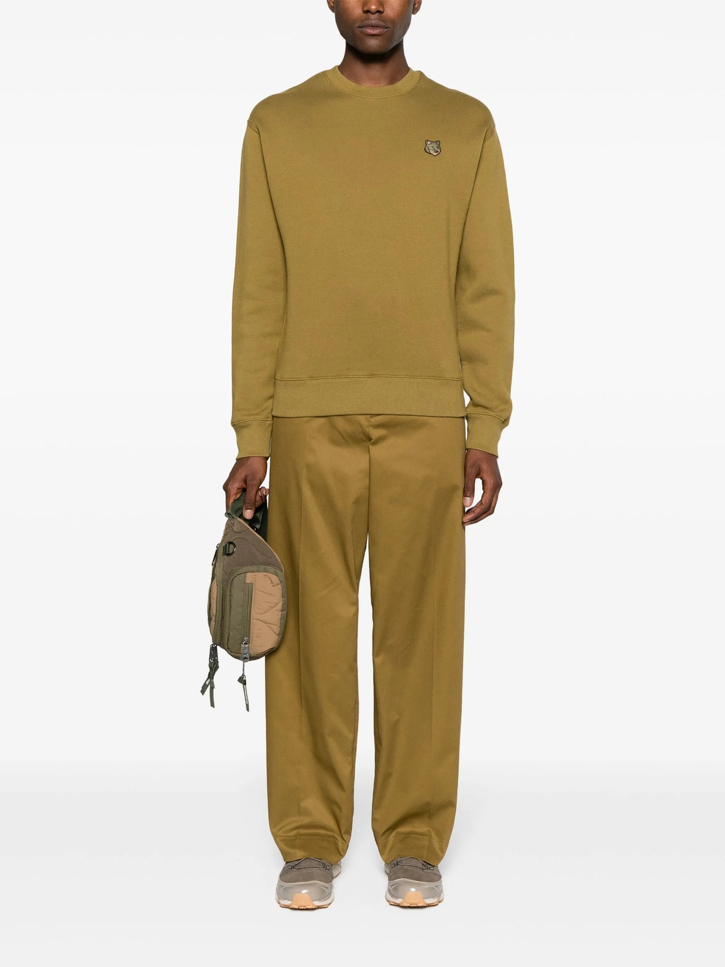logo-patch cotton sweatshirt