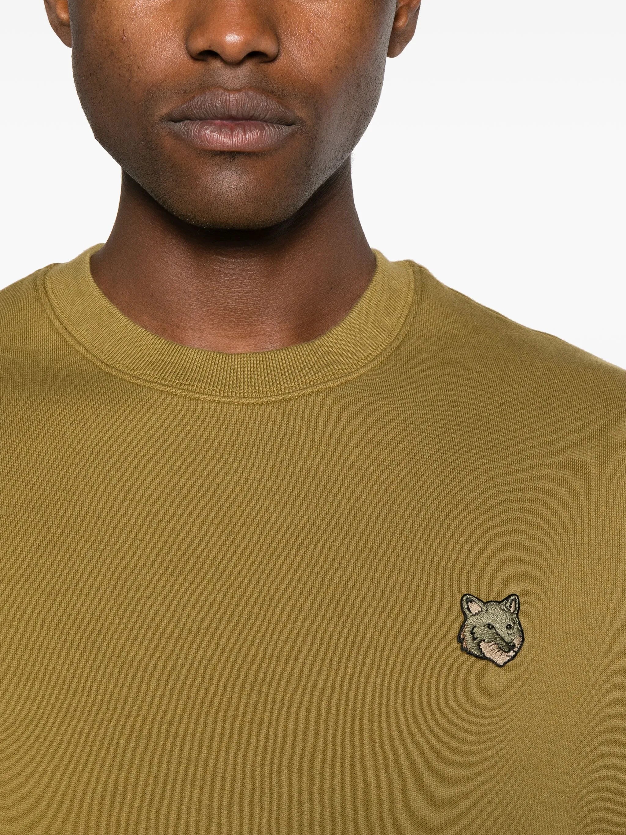 logo-patch cotton sweatshirt