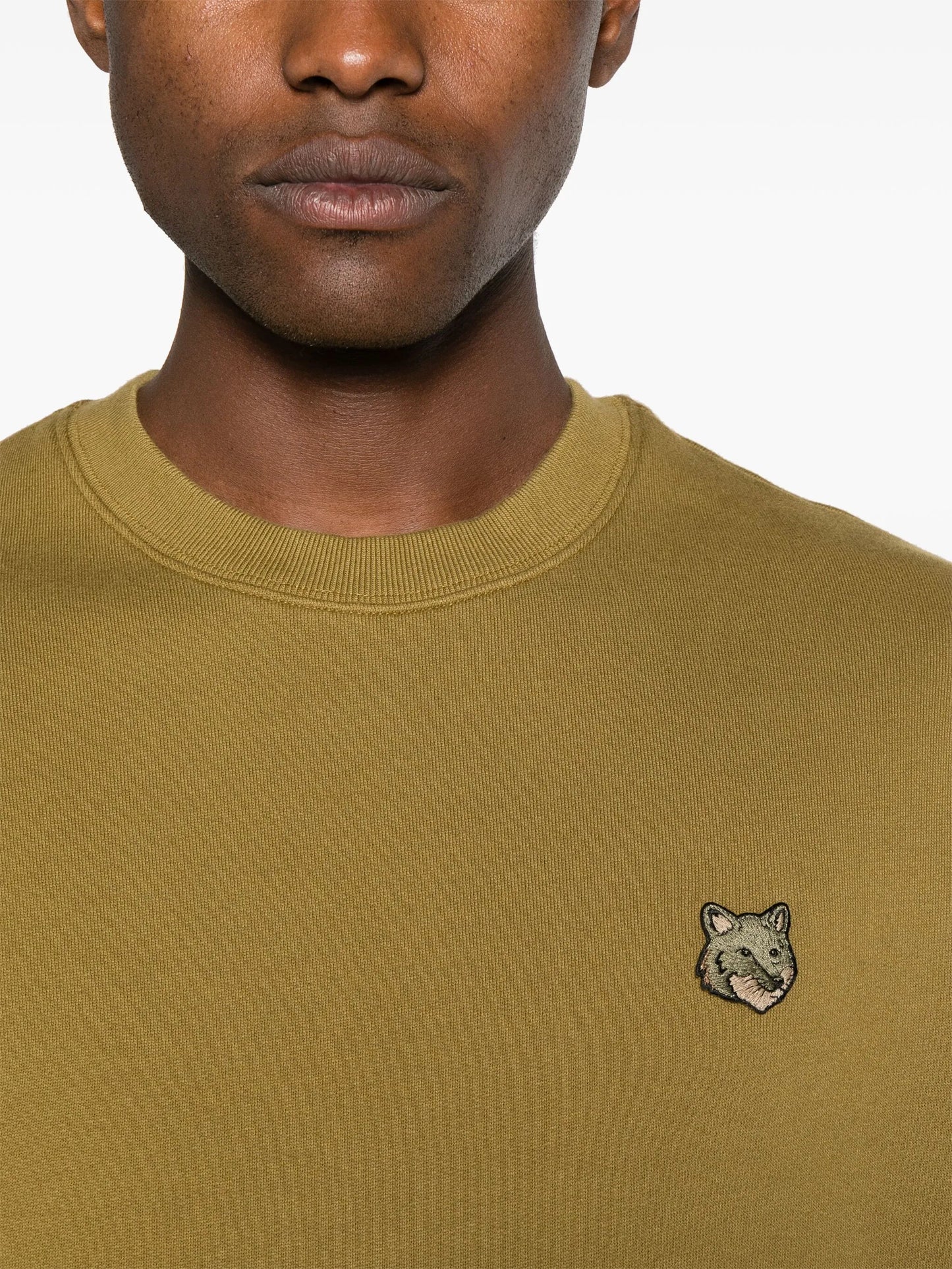logo-patch cotton sweatshirt