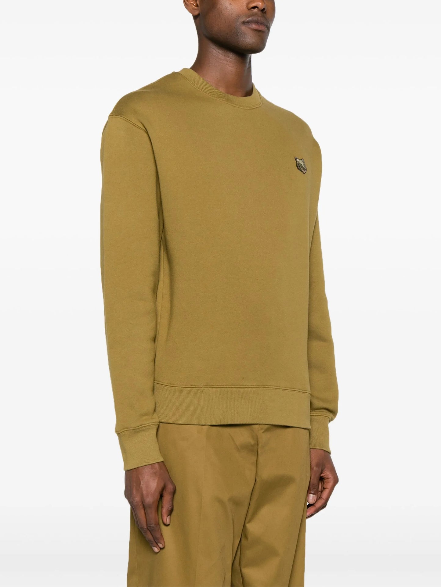 logo-patch cotton sweatshirt