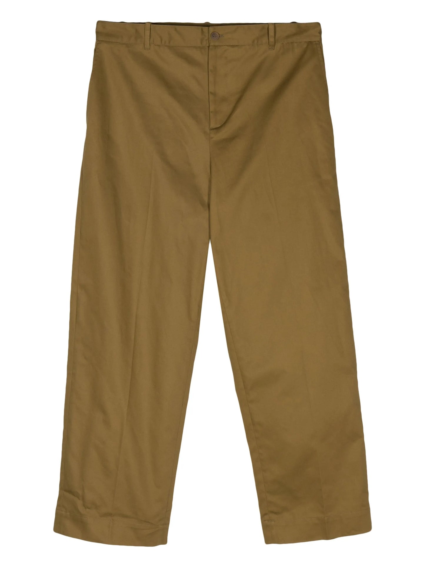 mid-rise straight-leg chinos