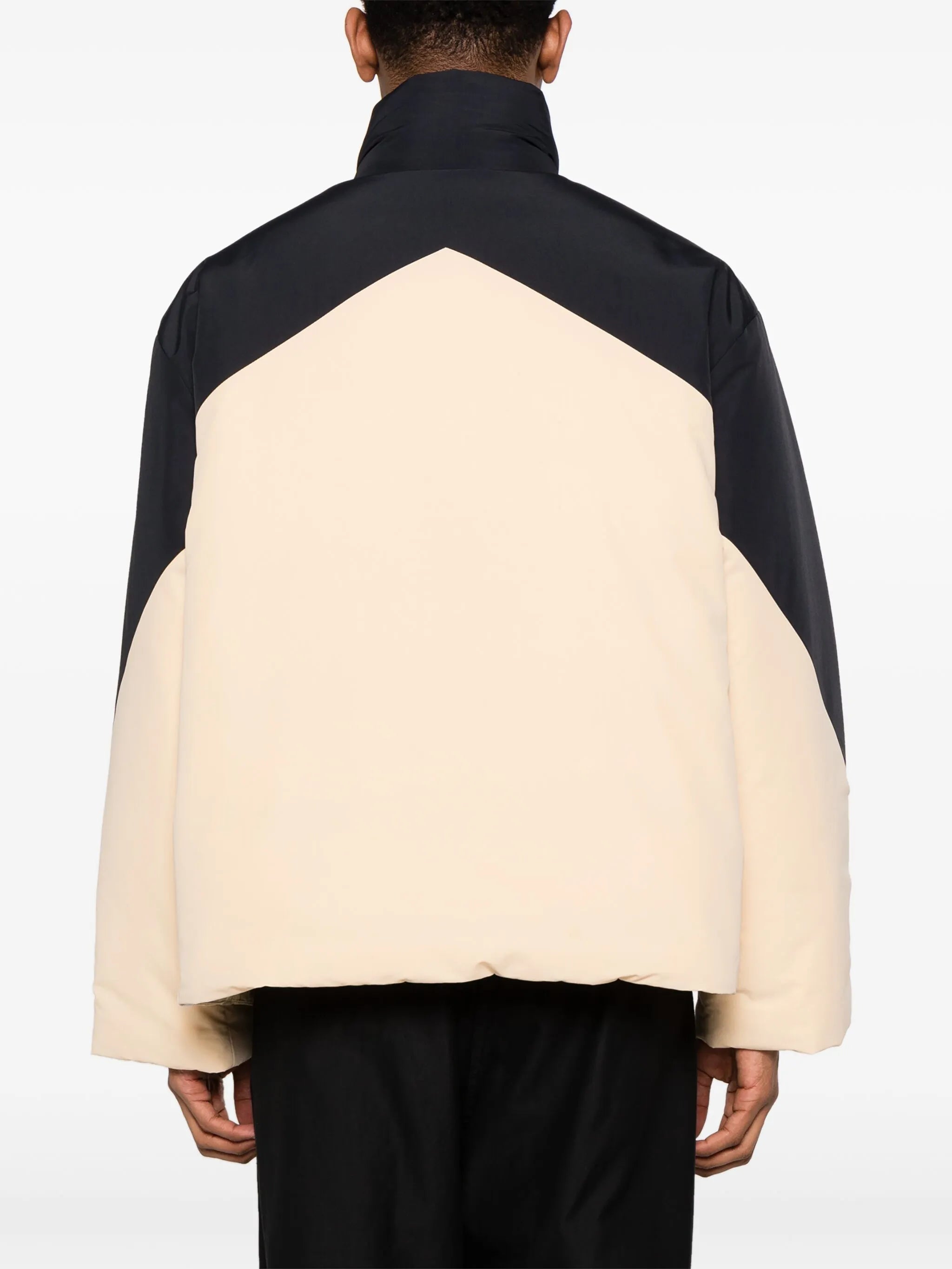 colour-block down jacket