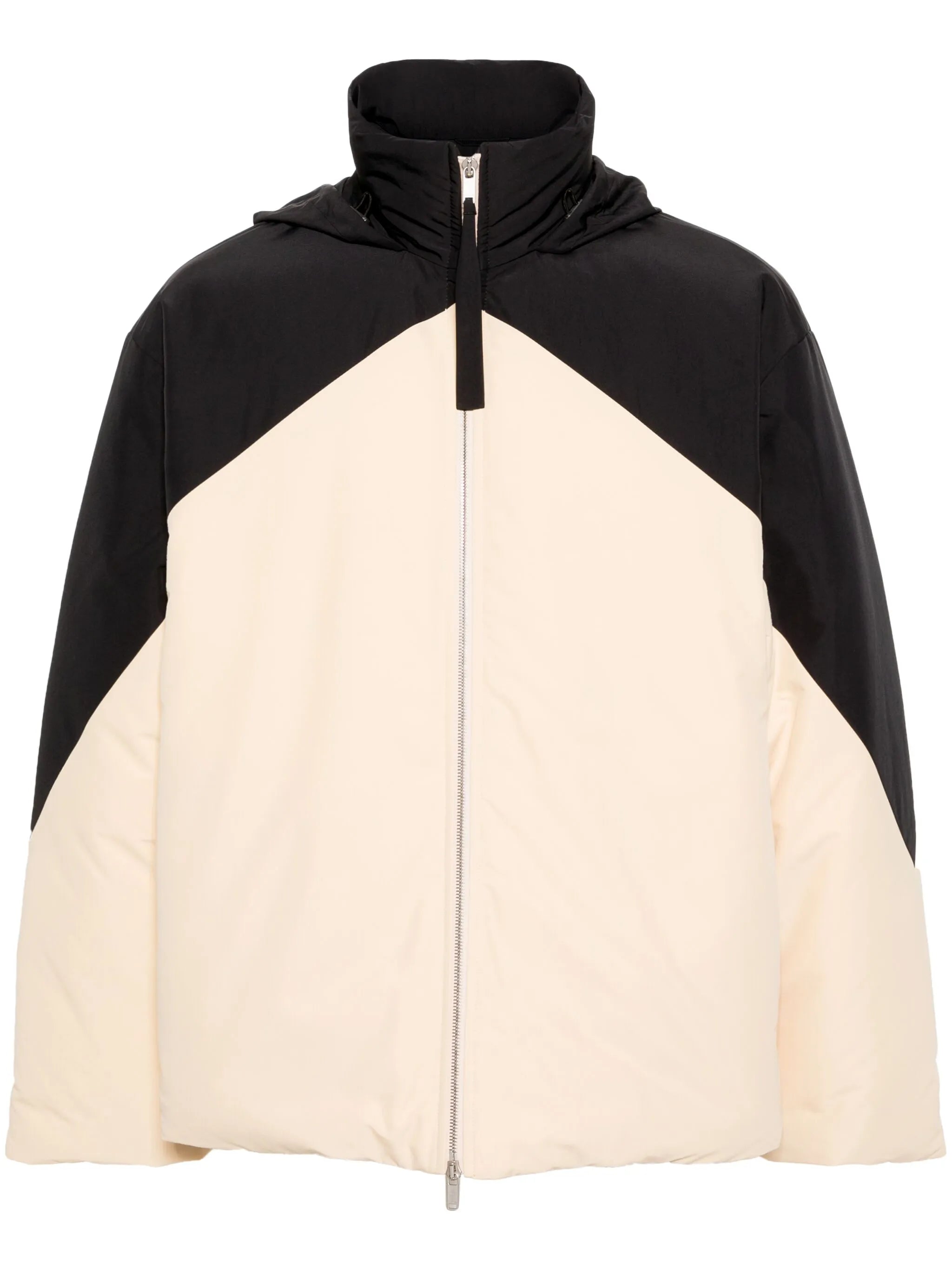 colour-block down jacket
