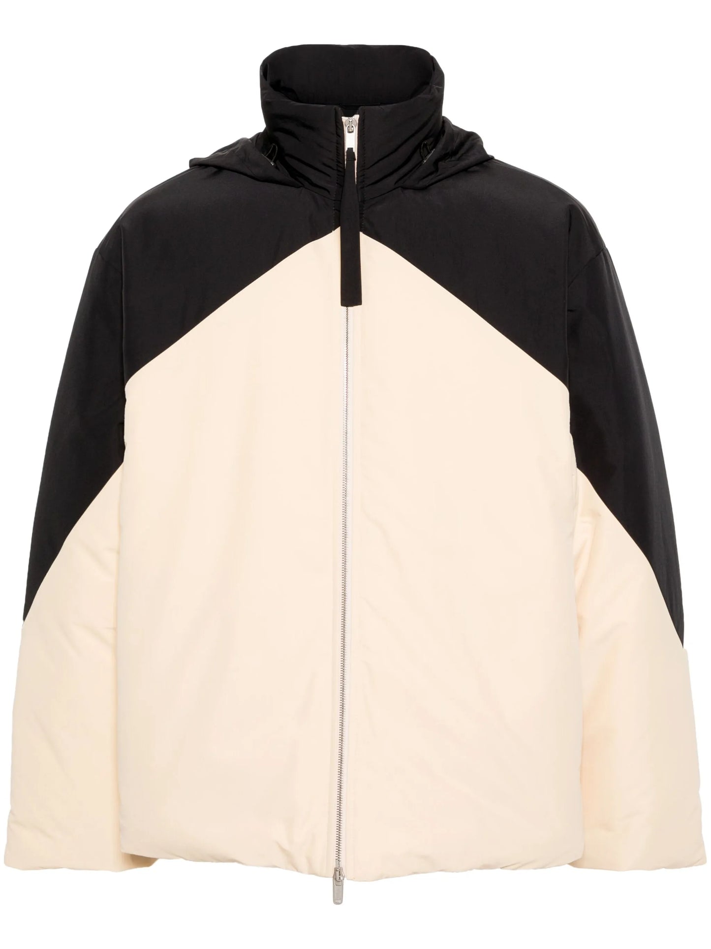 colour-block down jacket