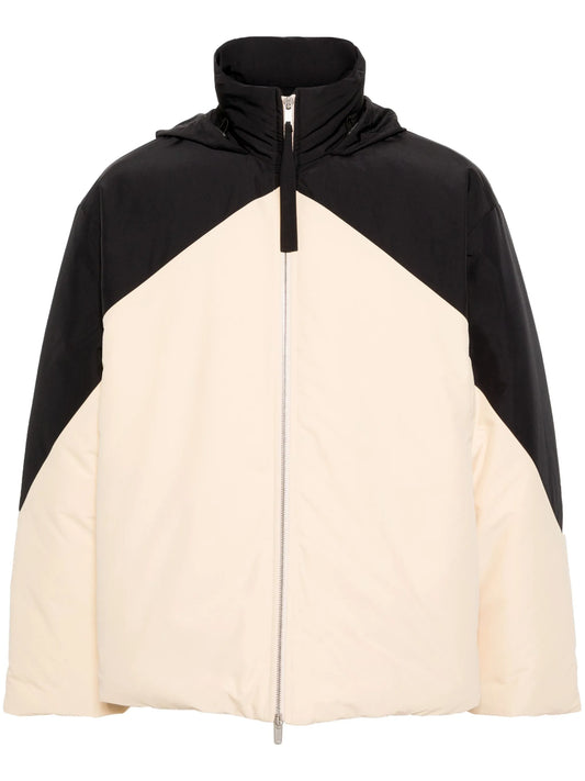 colour-block down jacket