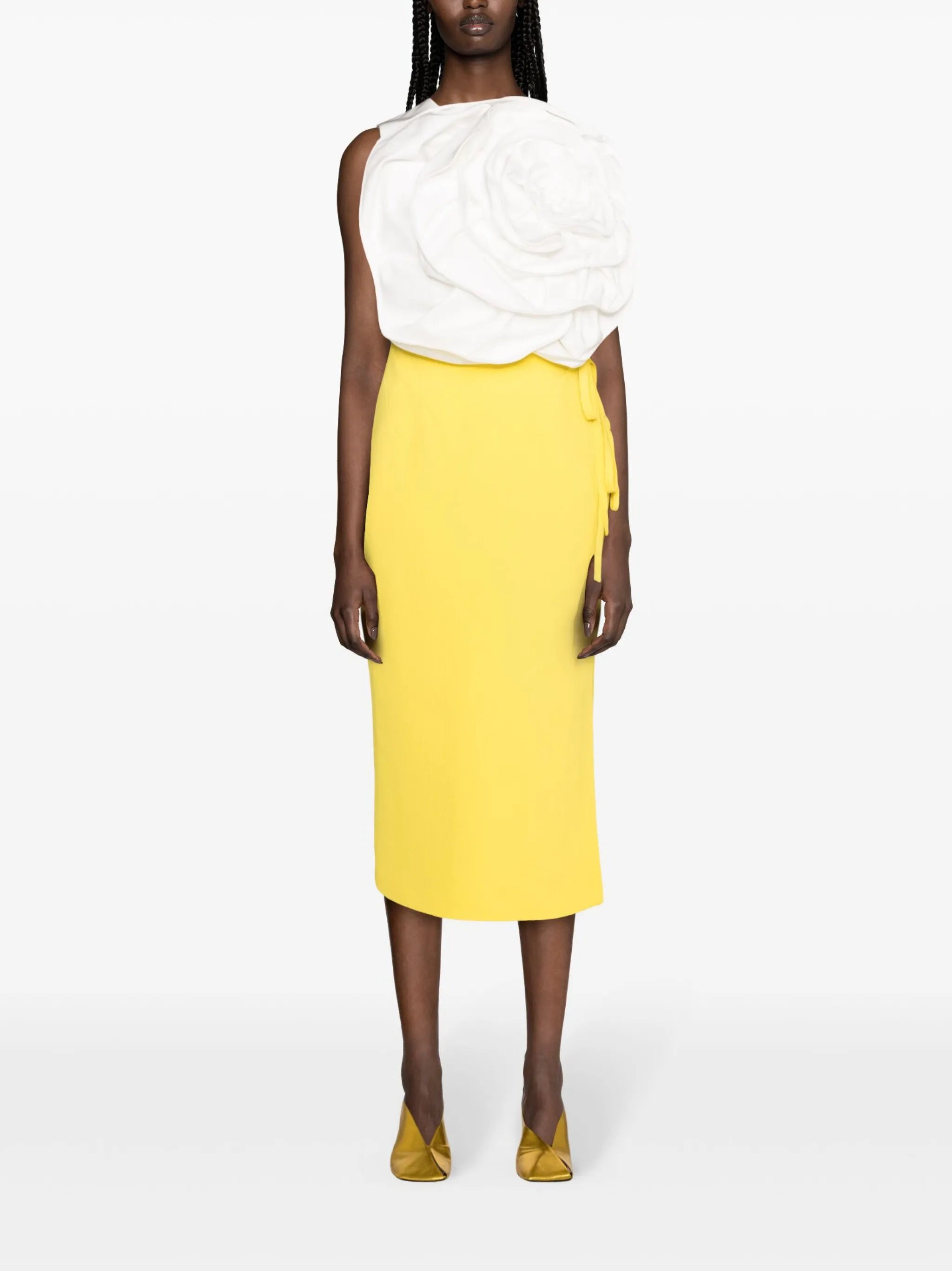 Reve midi column skirt