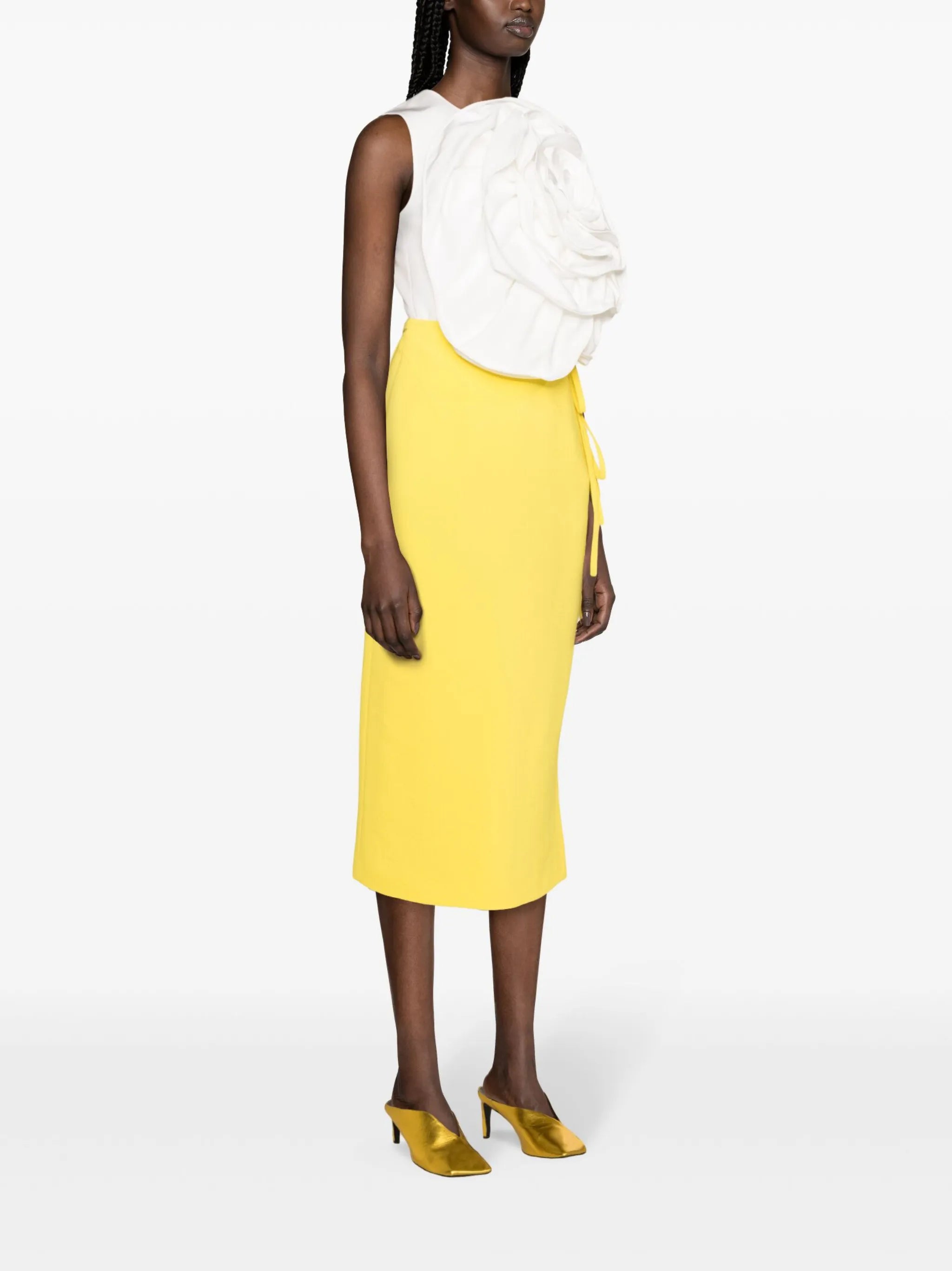 Reve midi column skirt