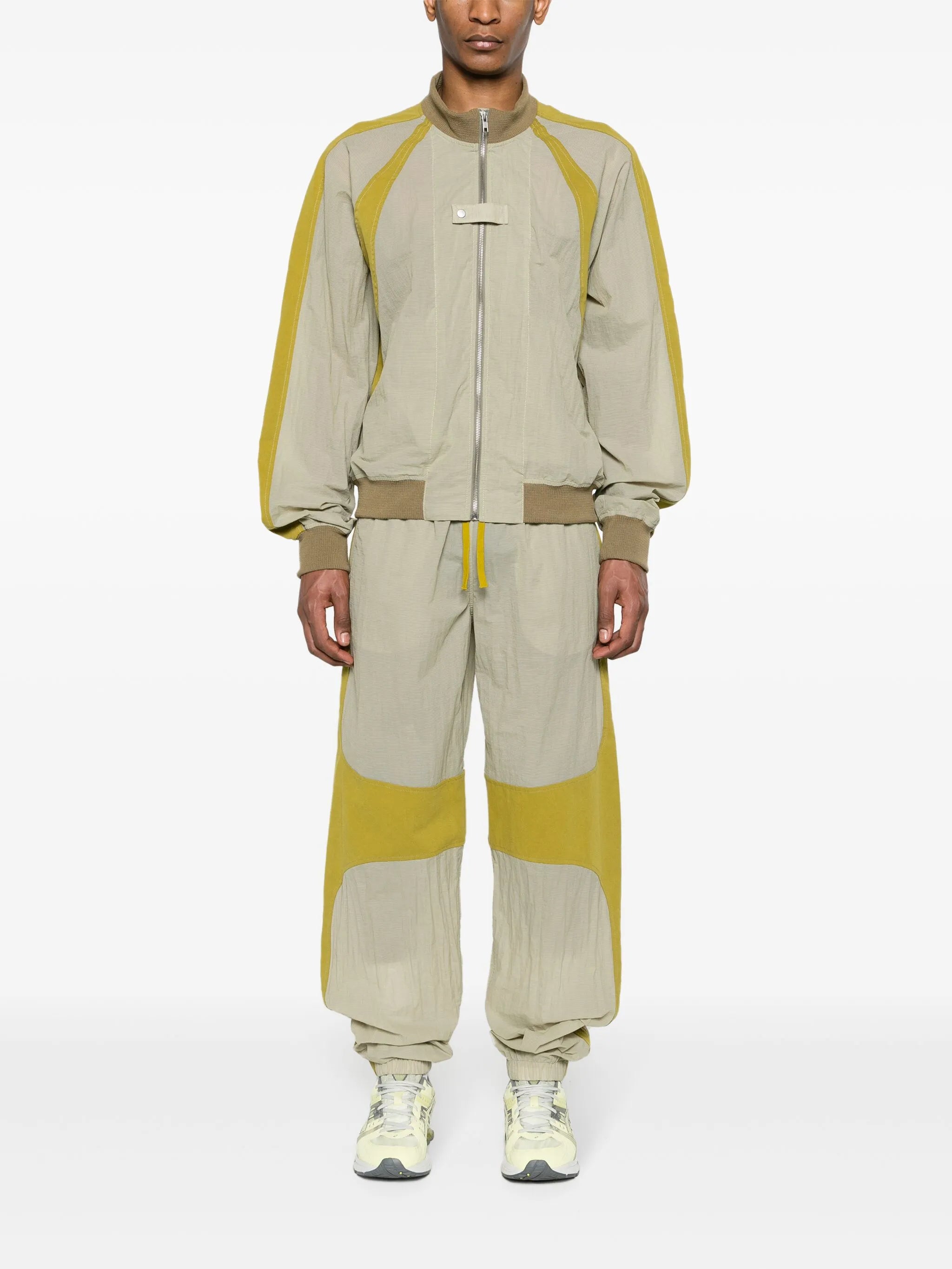 panelled ripstop tapered trousers