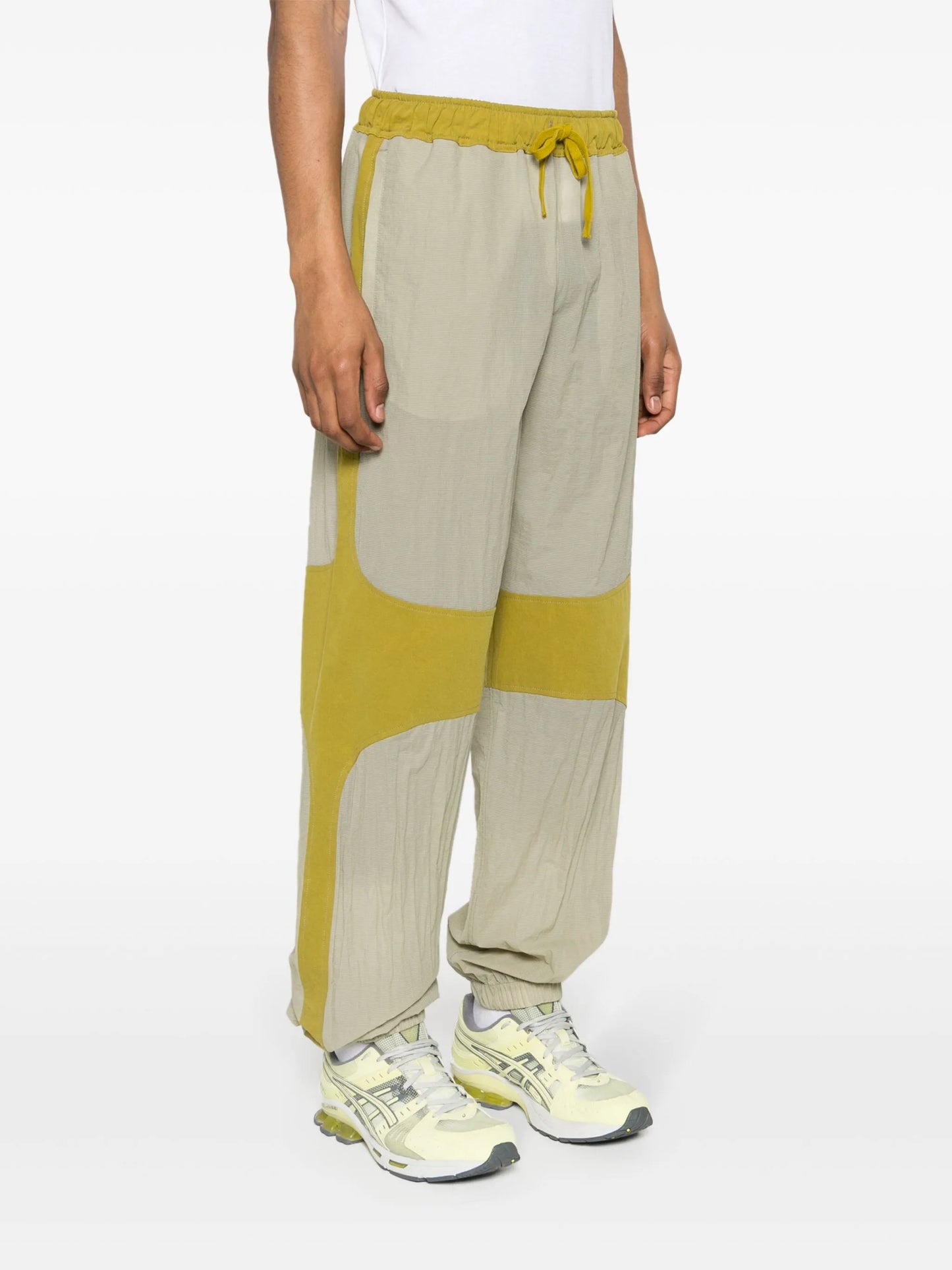 panelled ripstop tapered trousers