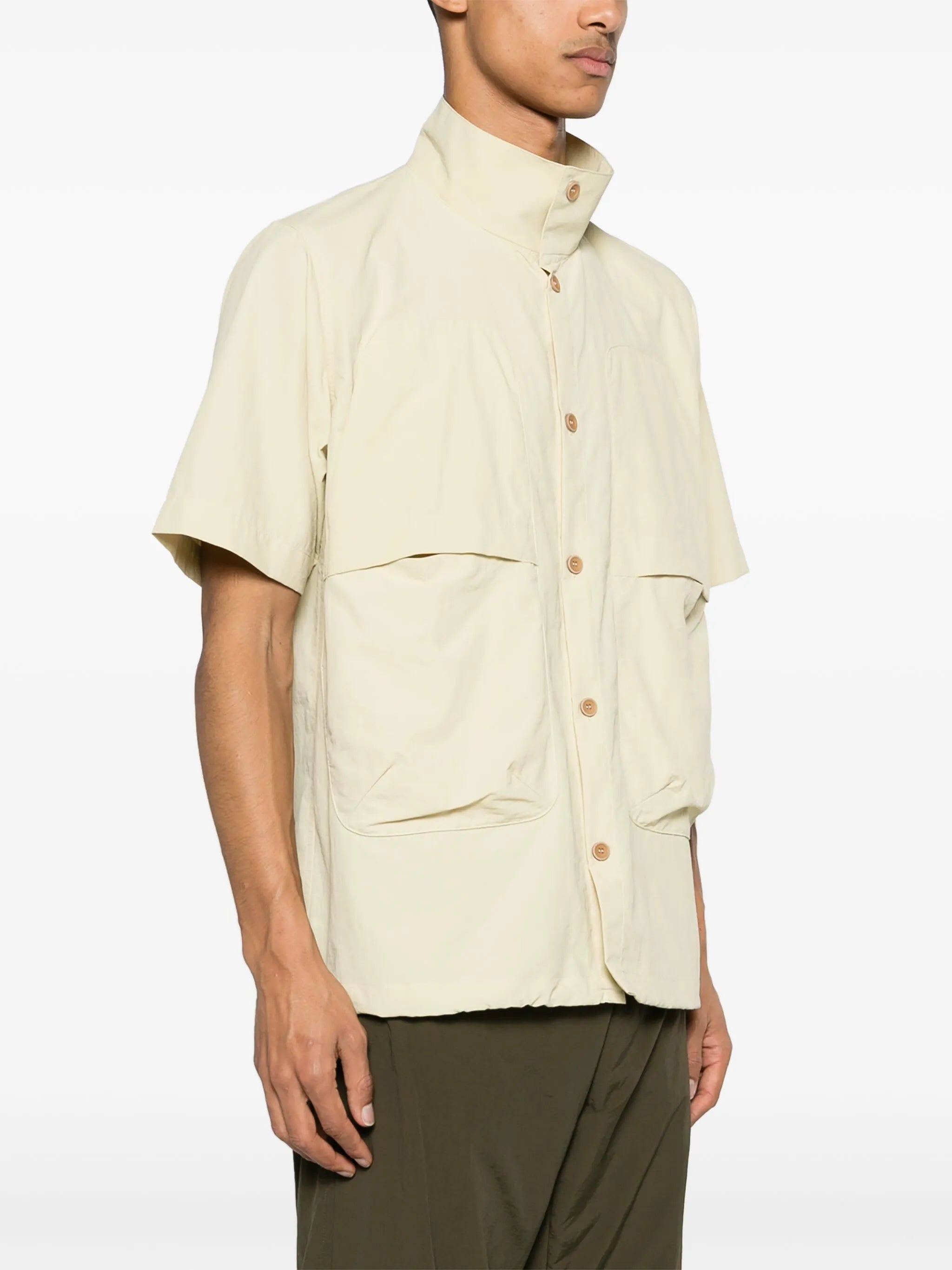 Glamur spread-collar shirt