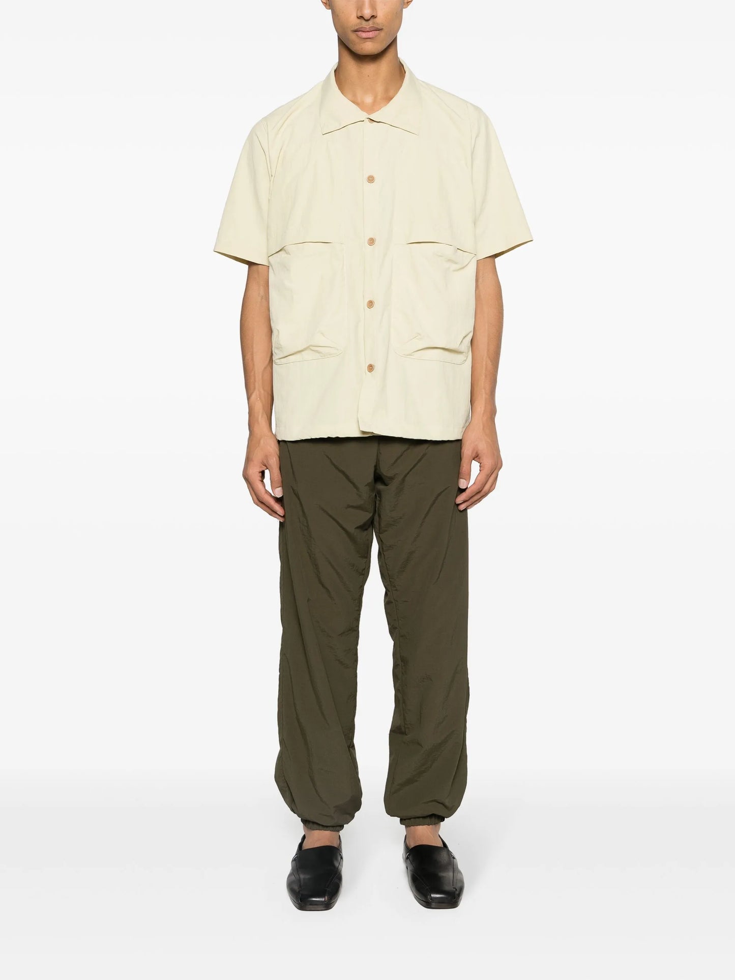 Glamur spread-collar shirt