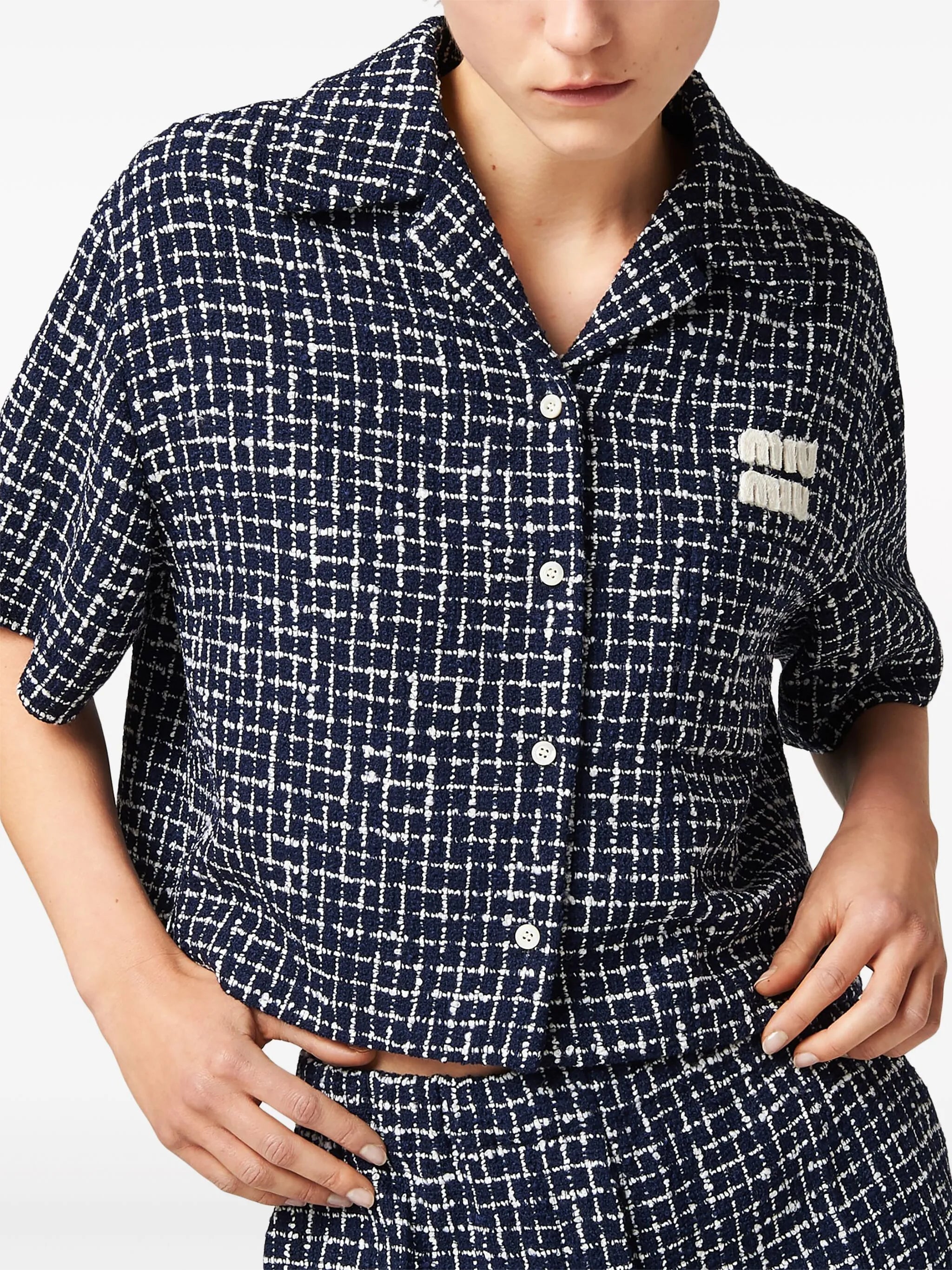 checked tweed jacket