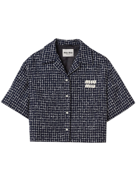 checked tweed jacket