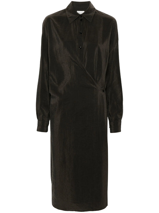 asymmetric midi shirtdress