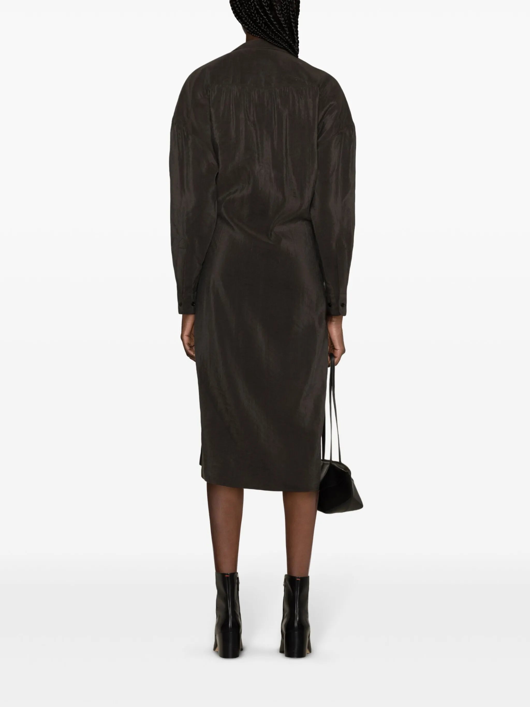 asymmetric midi shirtdress
