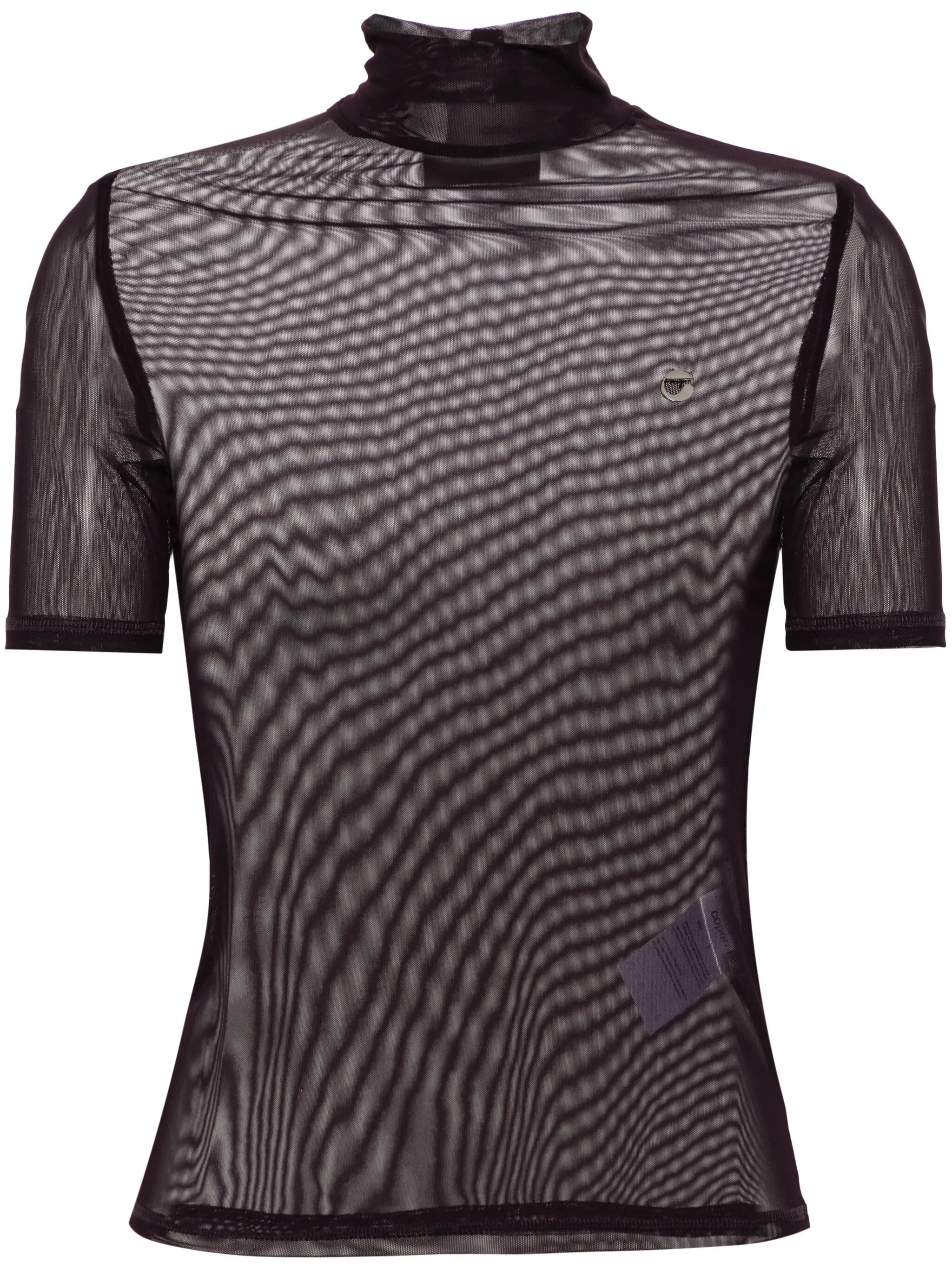 logo-appliqué mesh top