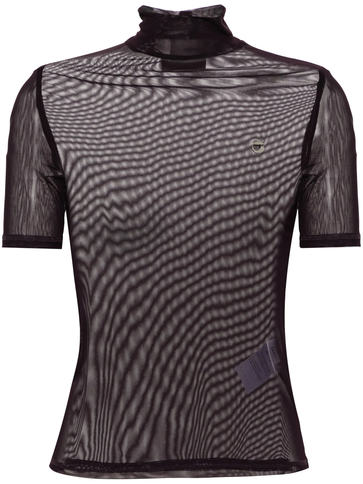 logo-appliqué mesh top