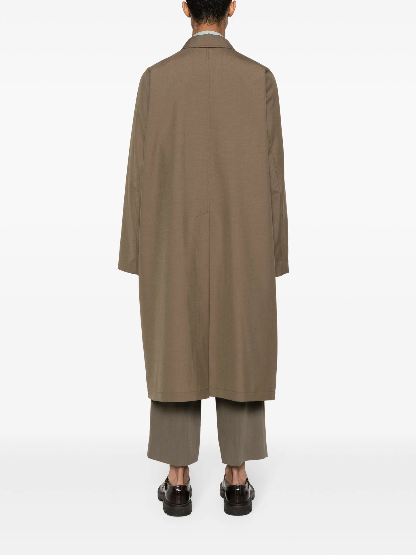 Raglan single-breasted coat