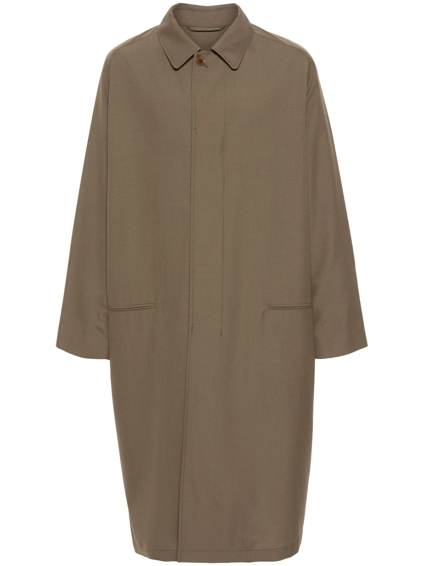 Raglan single-breasted coat