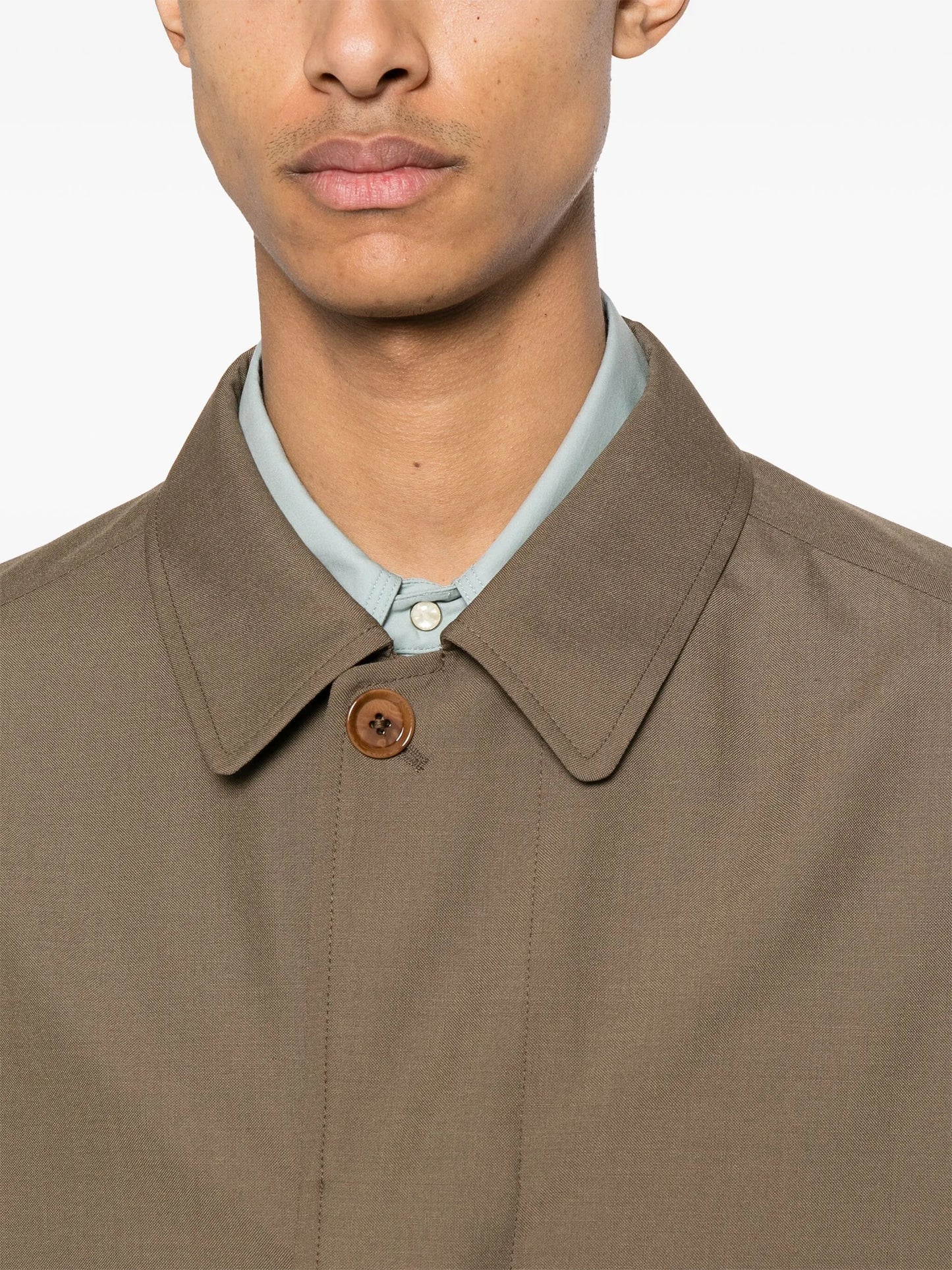 Raglan single-breasted coat