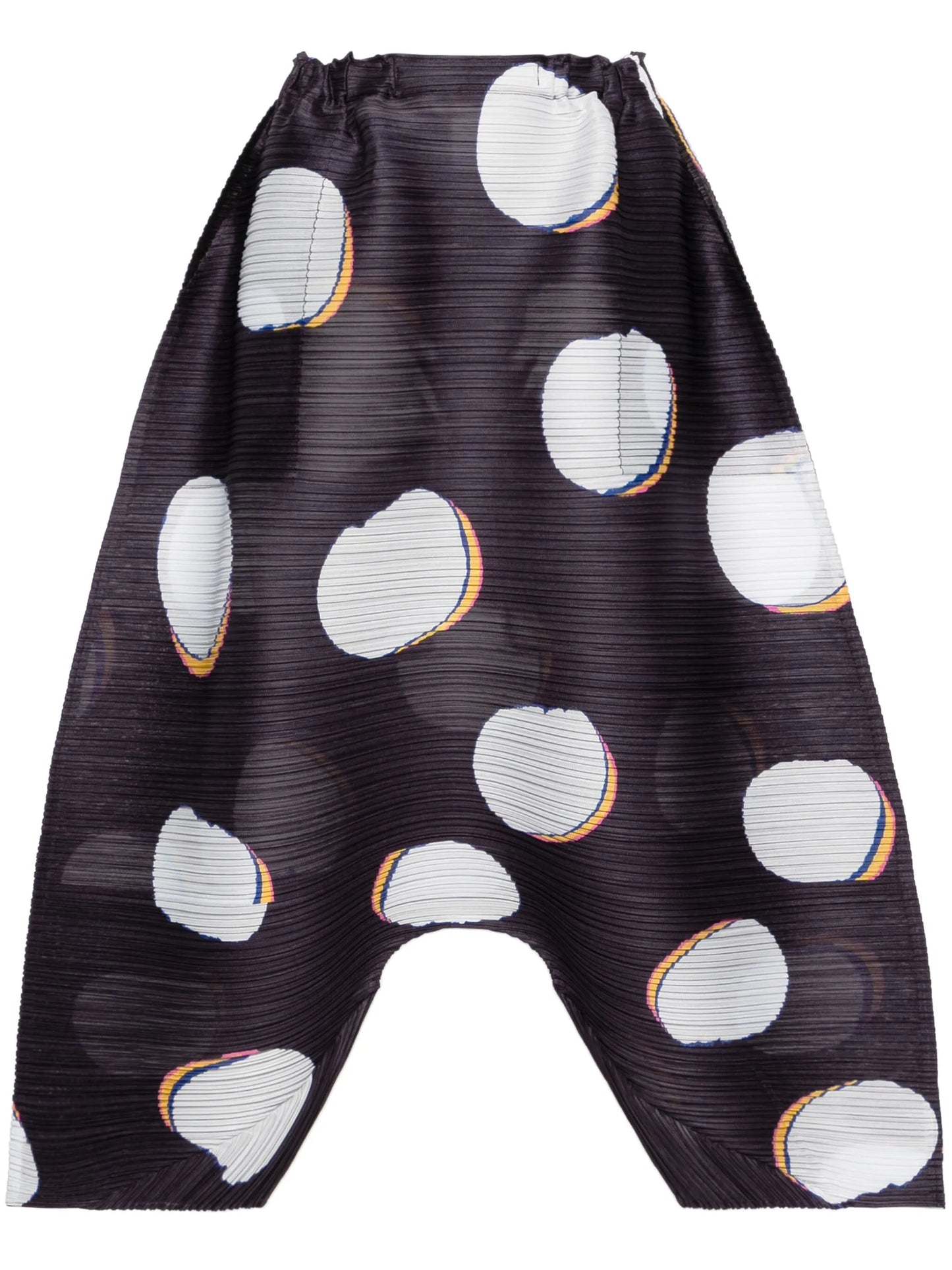 Bean Dots drop-crotch trousers