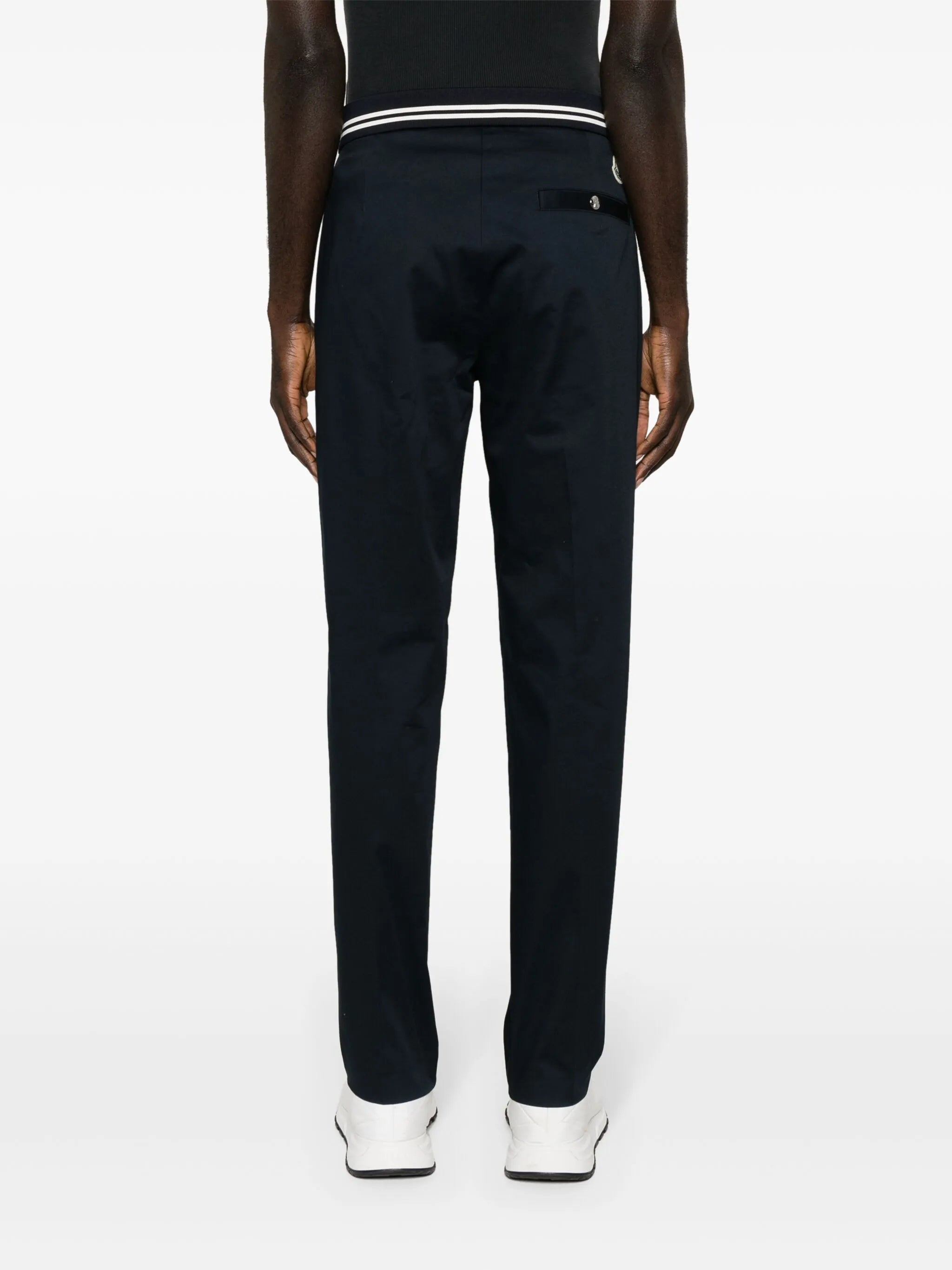 striped-detail tapered trousers