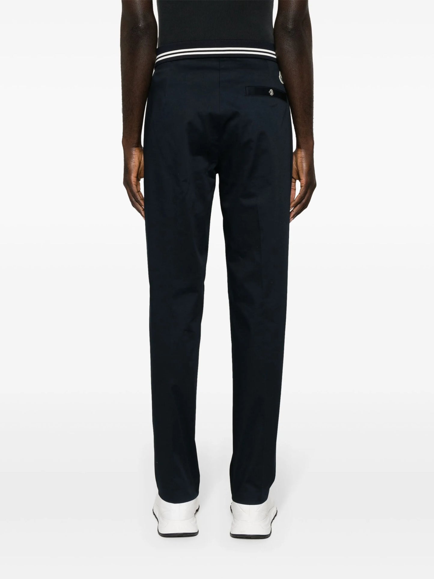striped-detail tapered trousers