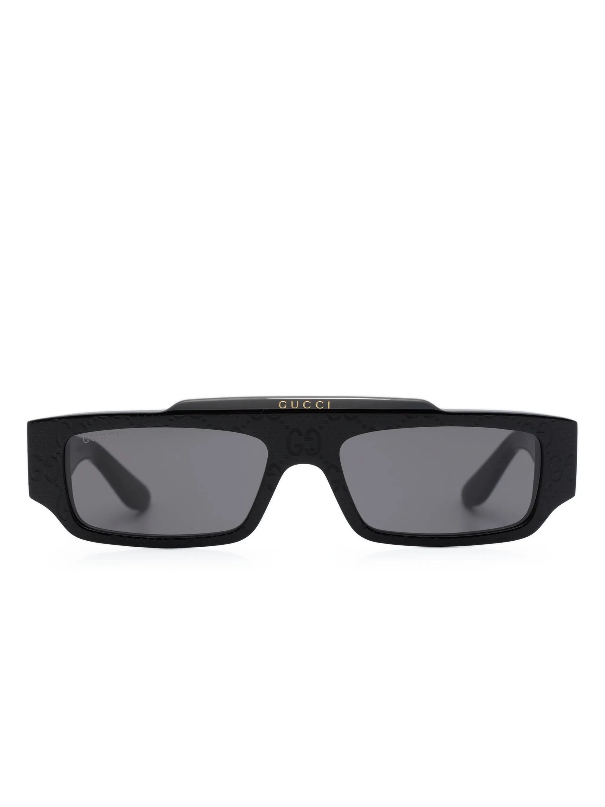 GG-print rectangle-frame sunglasses