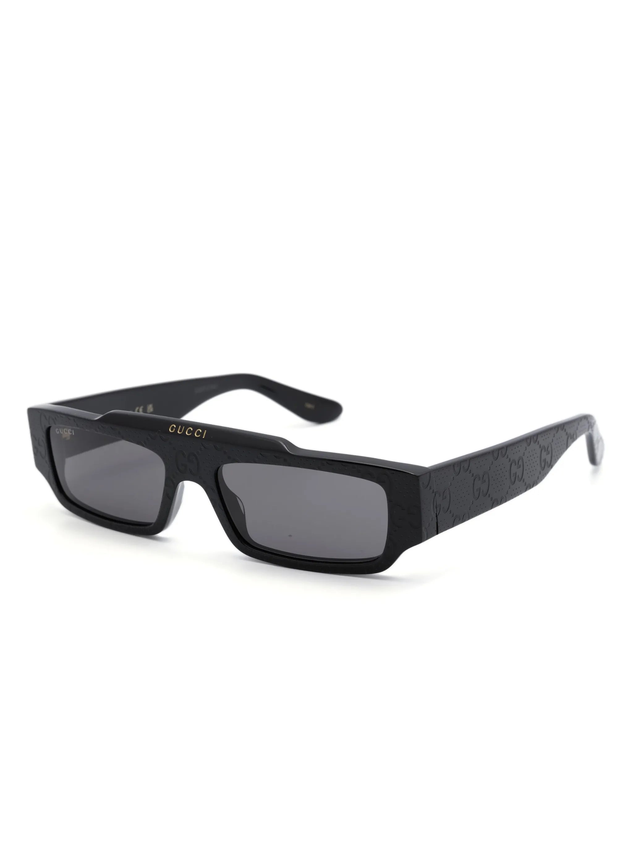 GG-print rectangle-frame sunglasses
