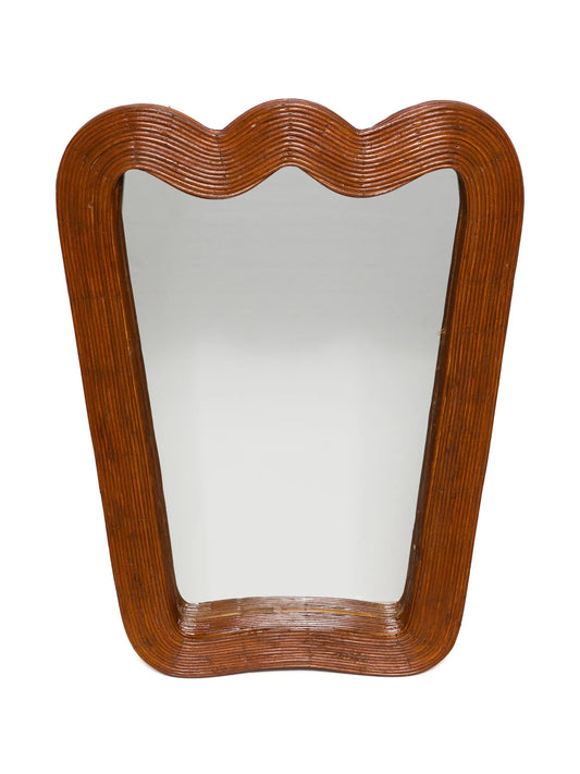 Riviera Ripple wood mirror