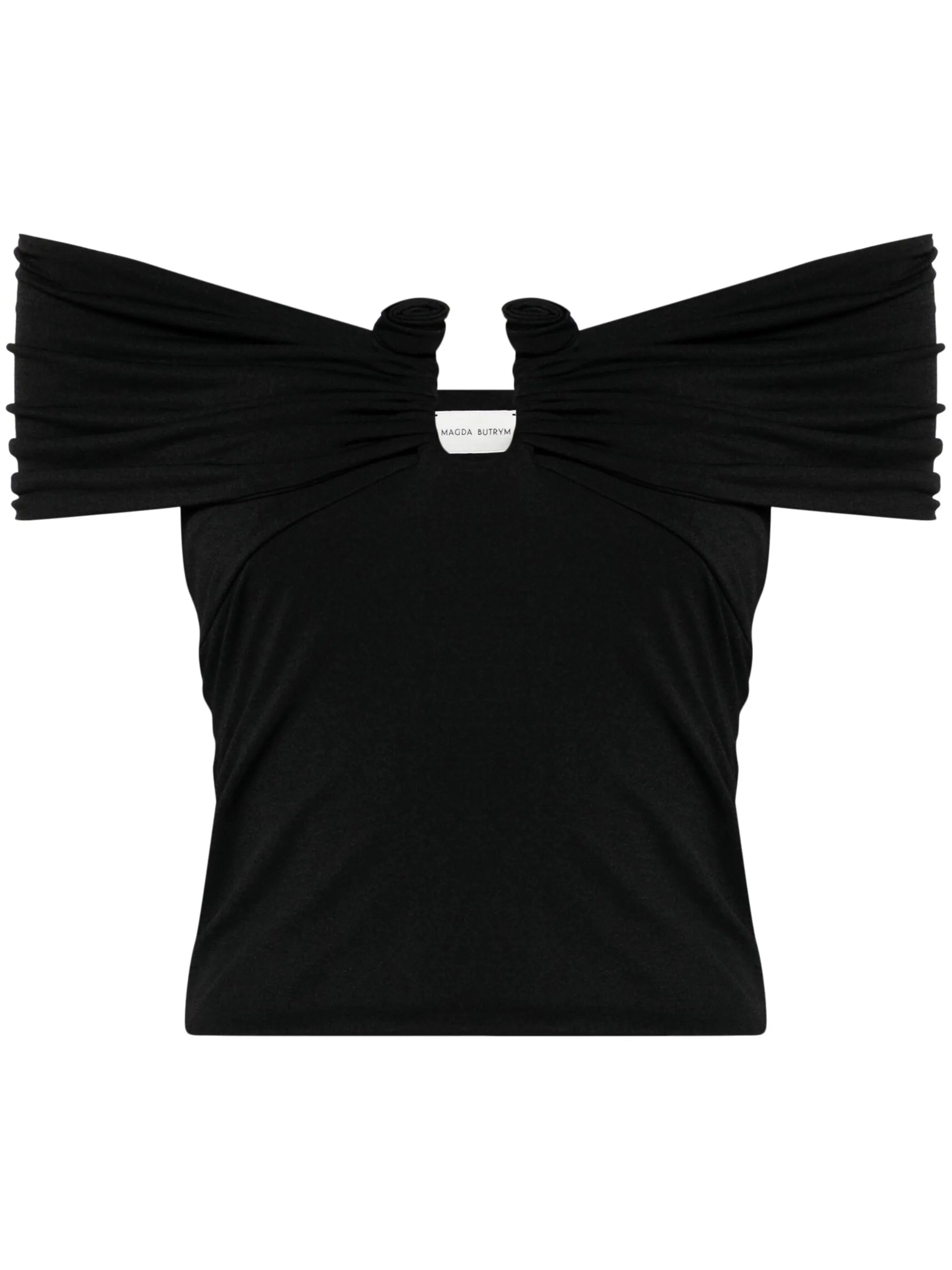off-shoulder cropped blouse