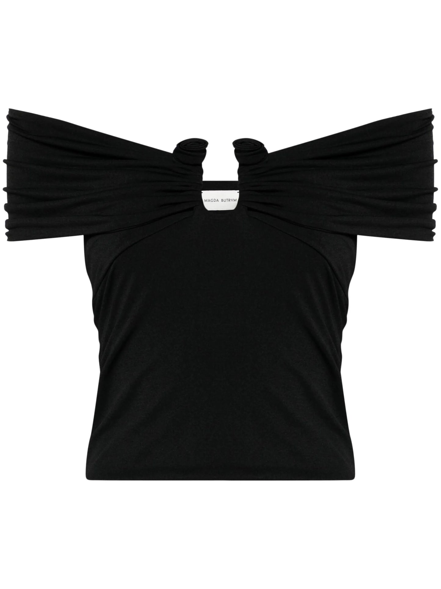 off-shoulder cropped blouse