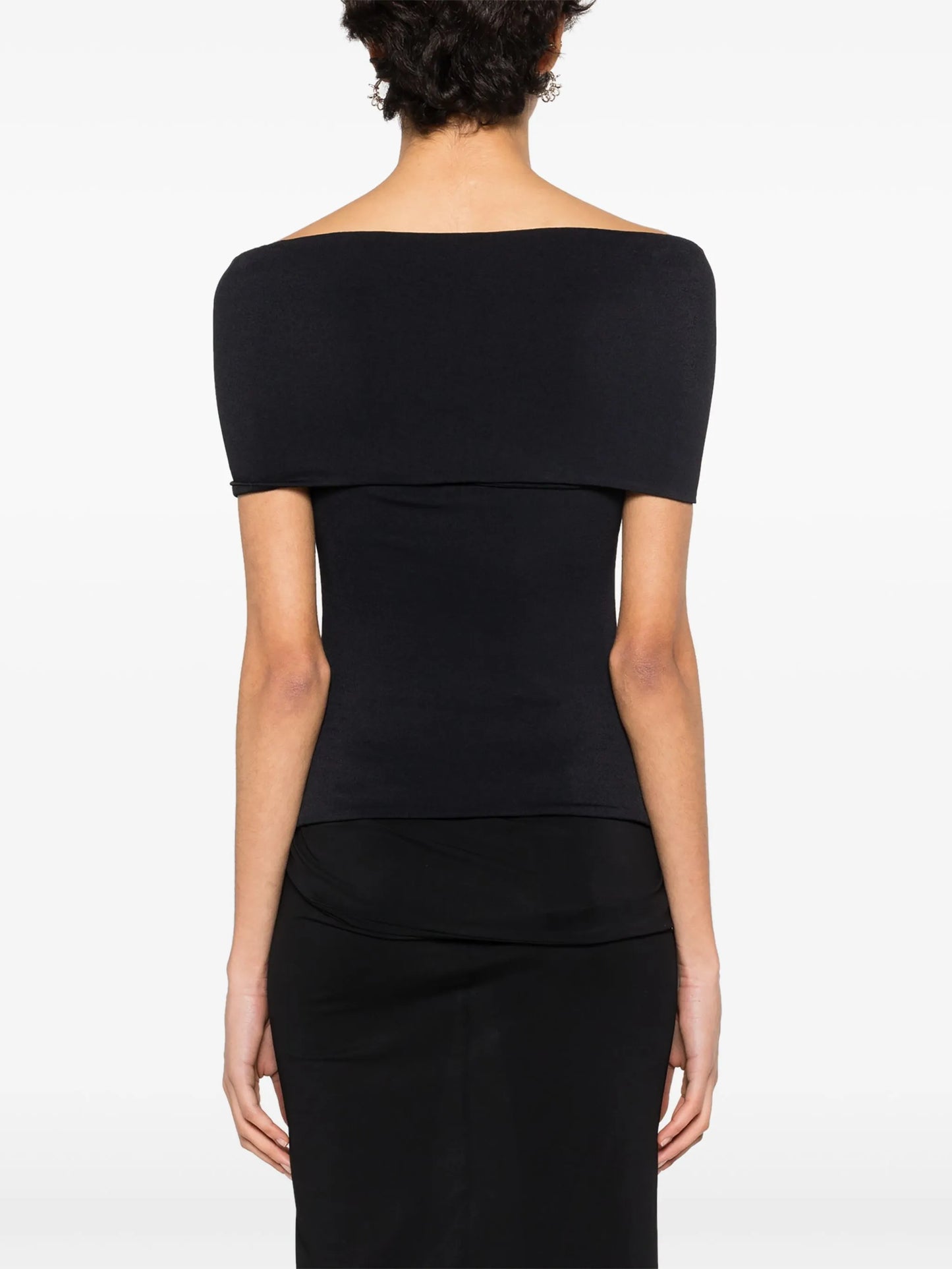 off-shoulder cropped blouse