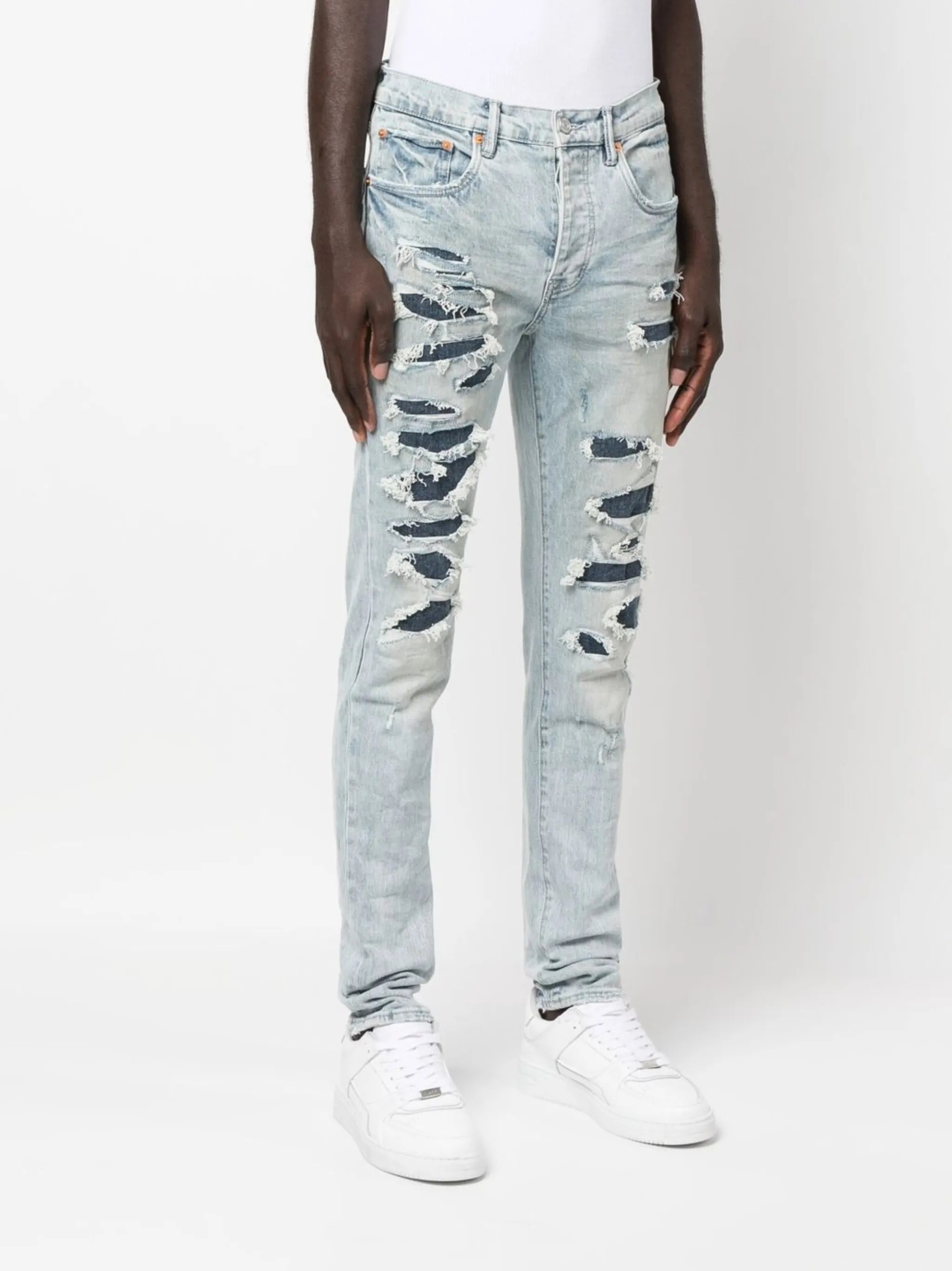slim-fit denim jeans